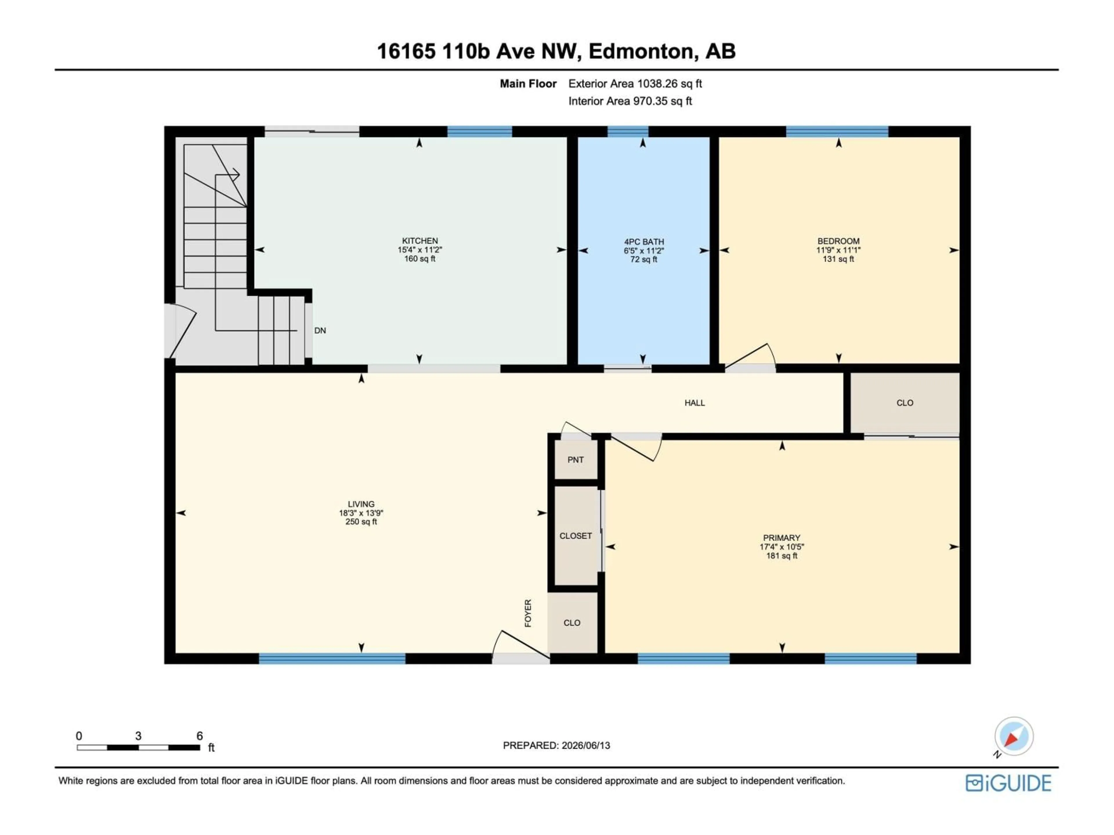 Floor plan for NW - 16165 110B AV, Edmonton Alberta T5P1J6