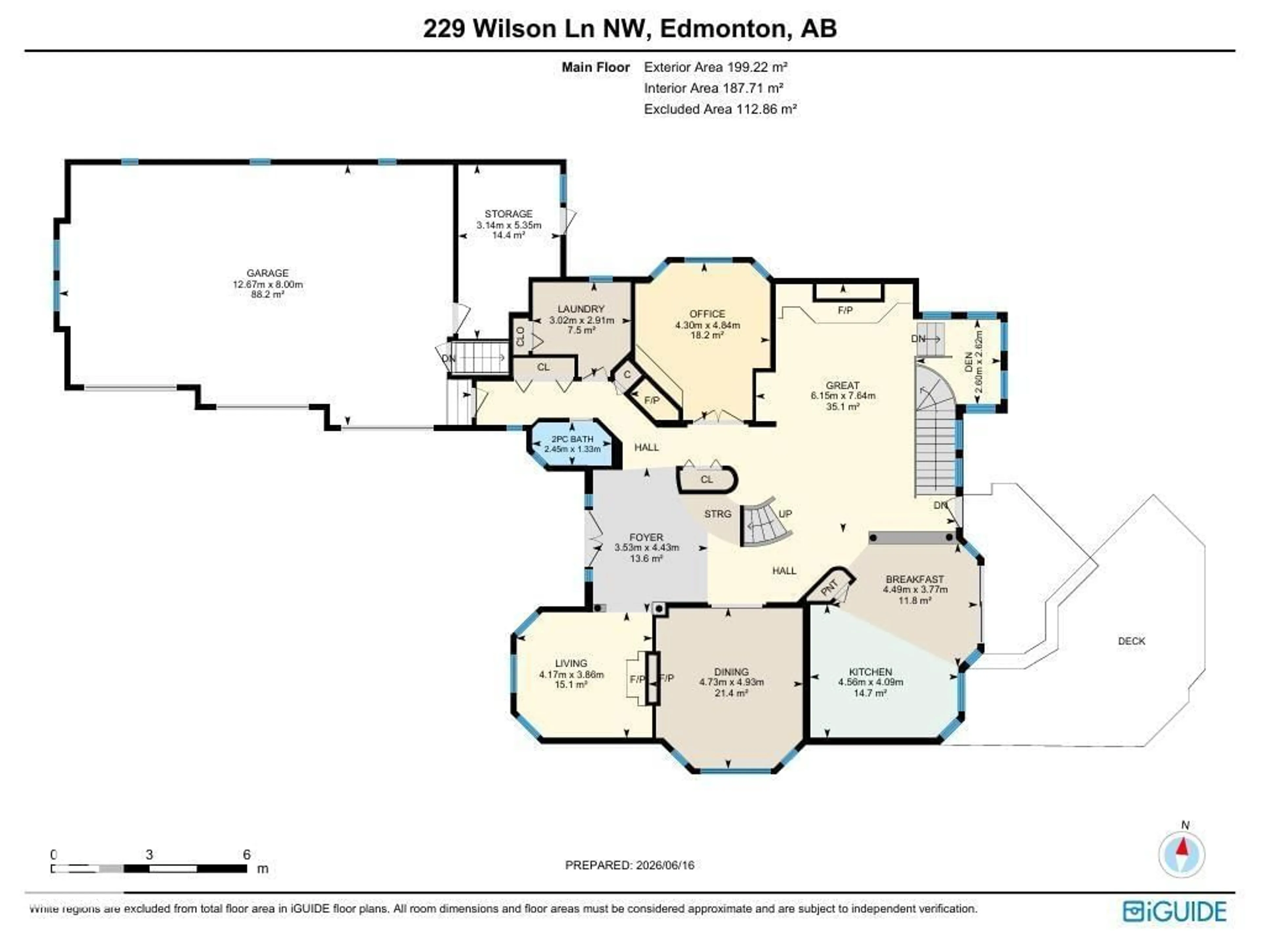 Floor plan for 229 WILSON LANE, Edmonton Alberta T6M2K8
