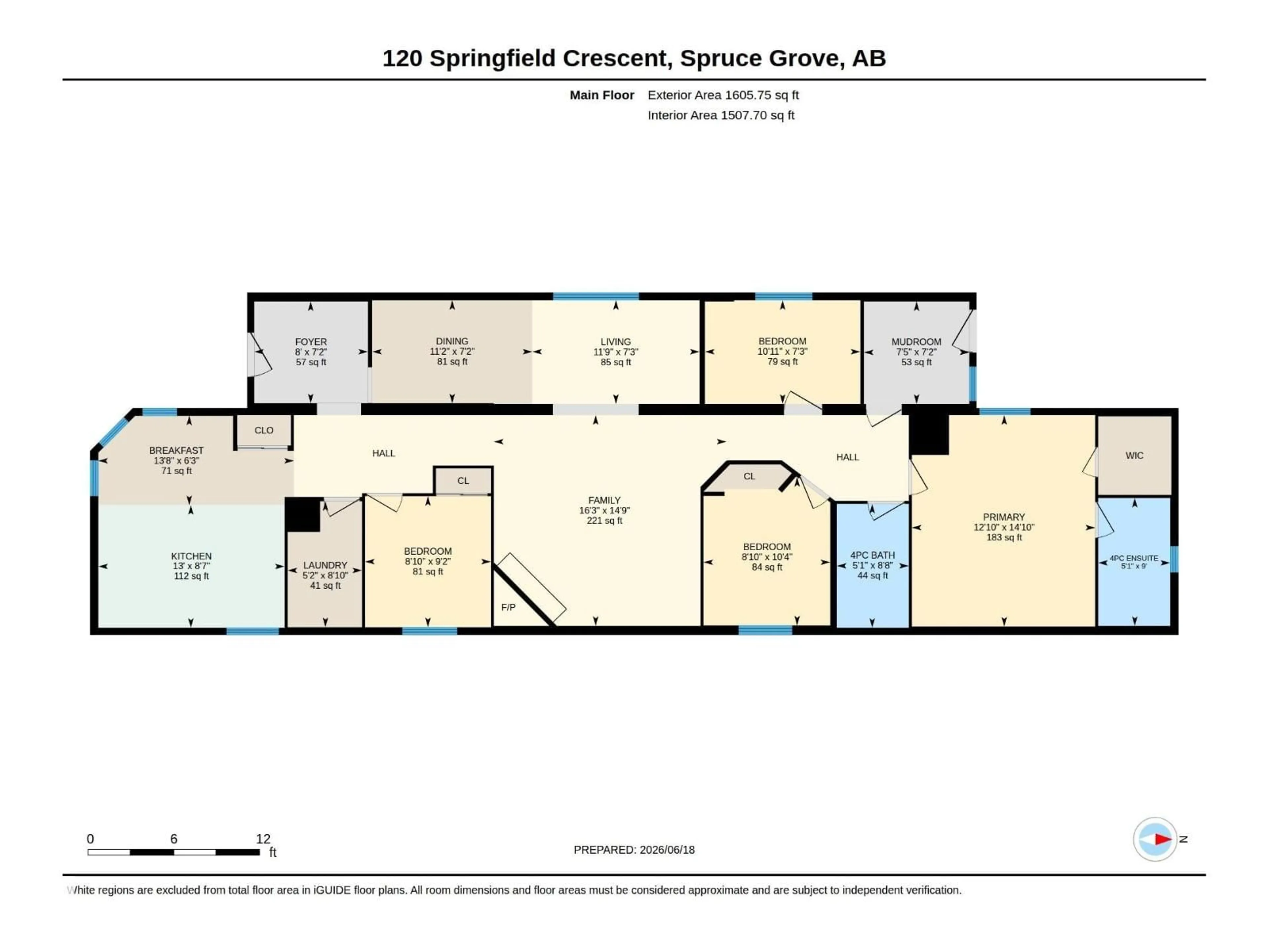 Floor plan for 120 SPRINGFIELD CR, Spruce Grove Alberta T7X3H8