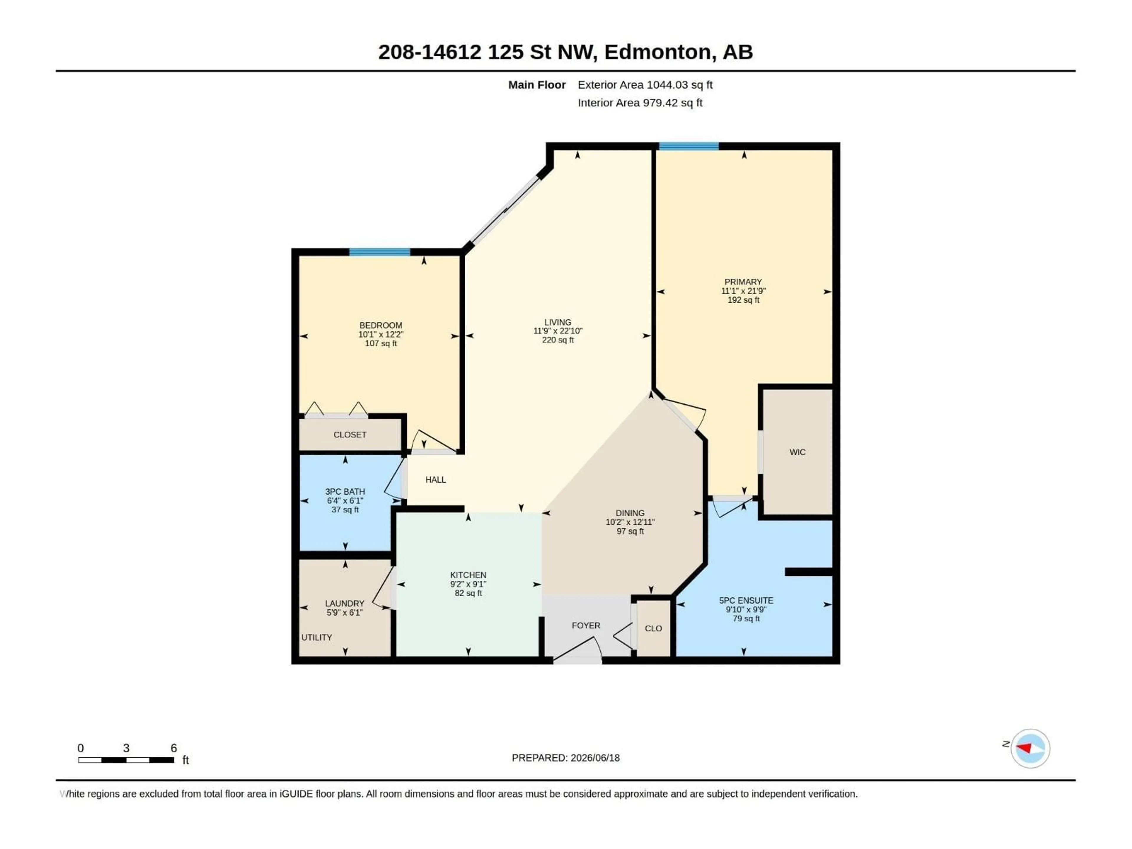 Floor plan for #208 - 14612 125 ST, Edmonton Alberta T5X0B6