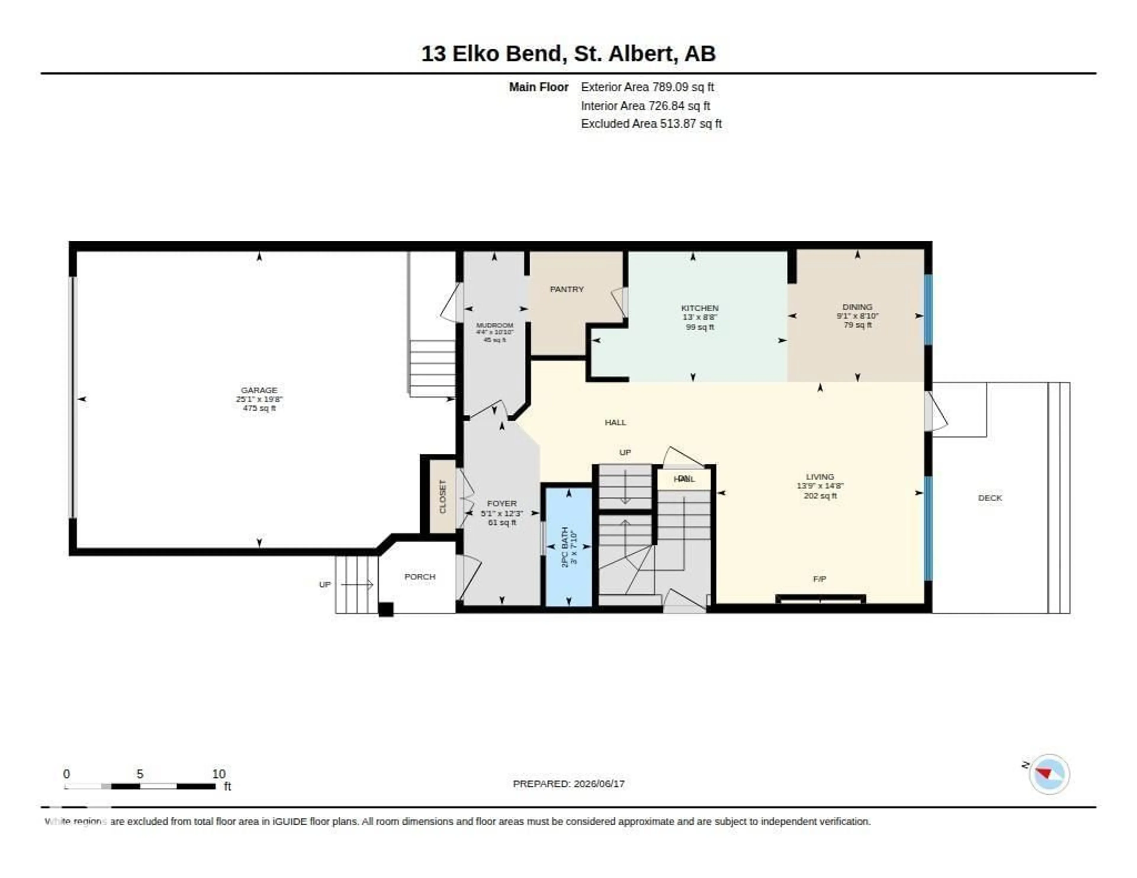 Floor plan for 13 ELKO BN, St. Albert Alberta T8N7Z9
