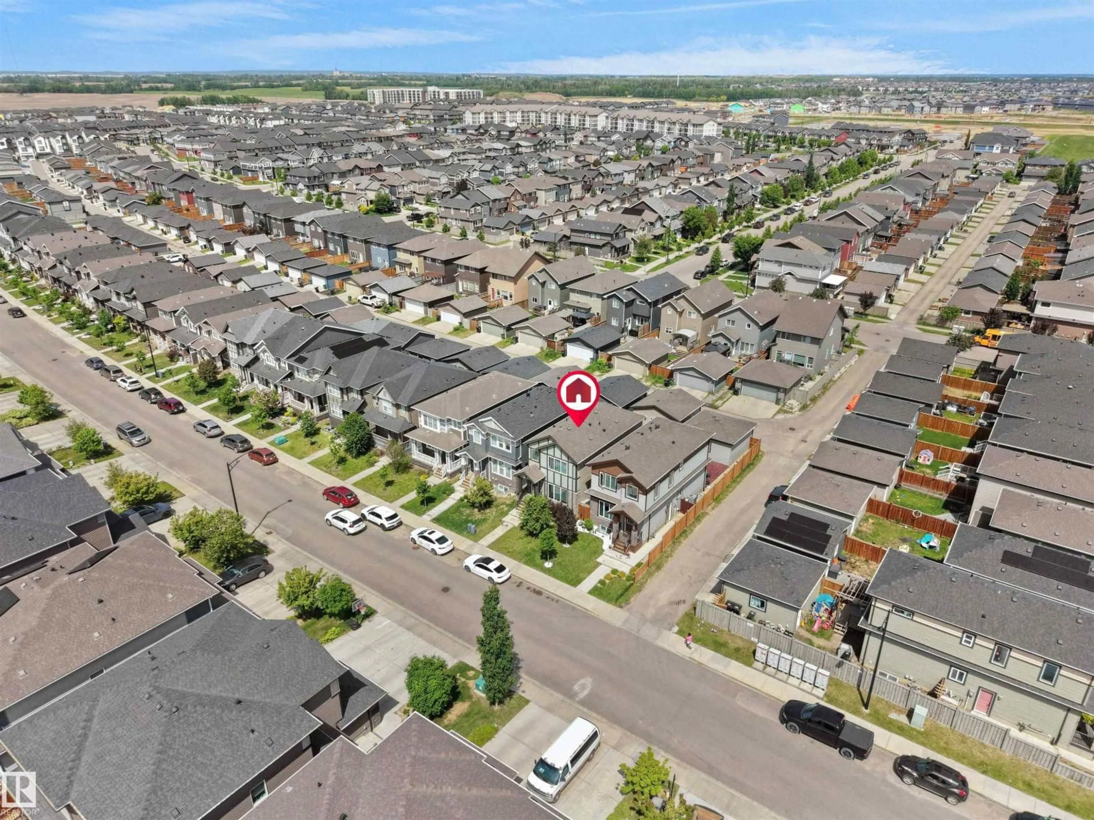 A pic from outside/outdoor area/front of a property/back of a property/a pic from drone, street for 22320 80 AV, Edmonton Alberta T5T7H8