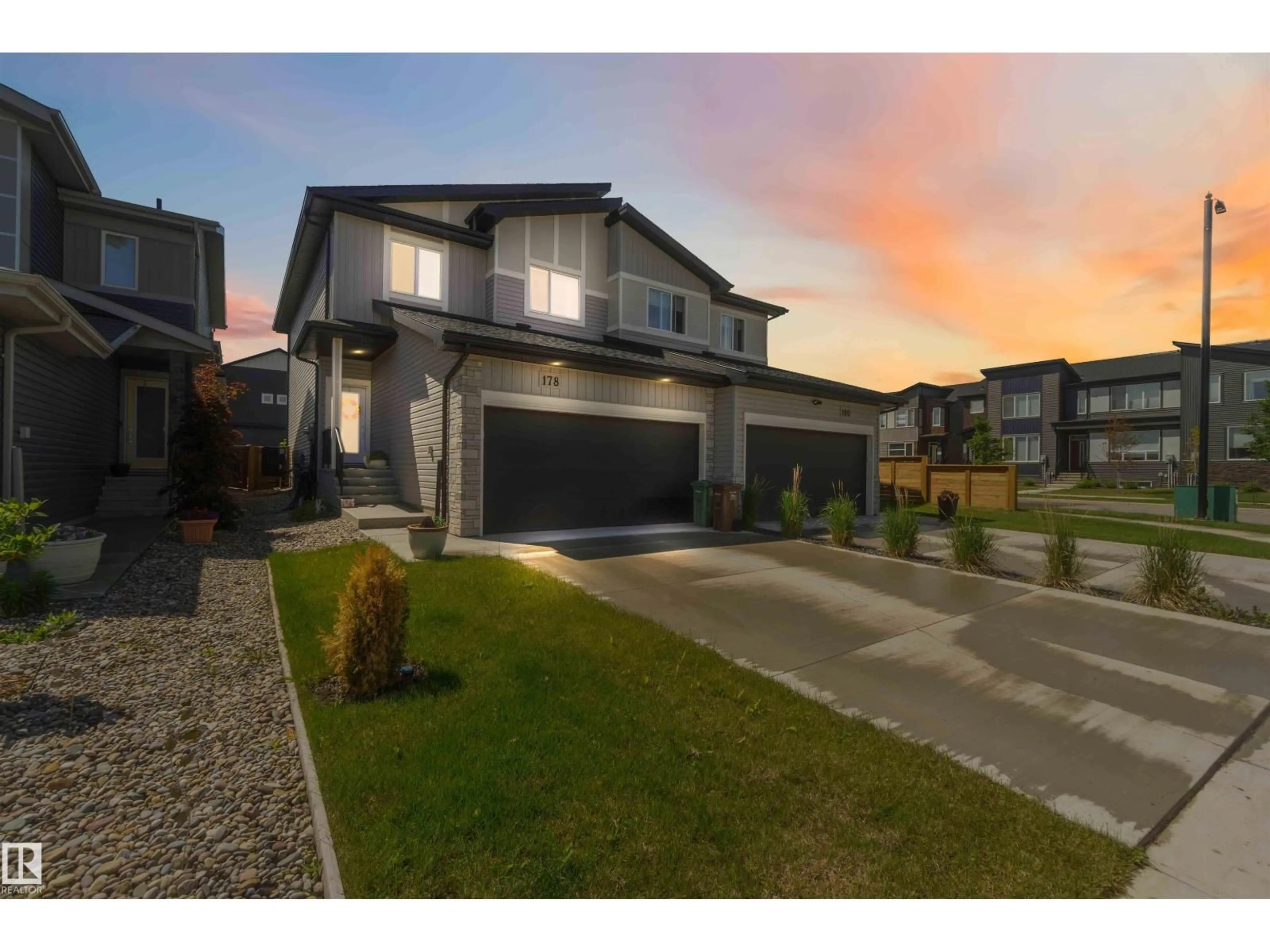 A pic from outside/outdoor area/front of a property/back of a property/a pic from drone, street for 178 REDWING WD, St. Albert Alberta T8N8A5