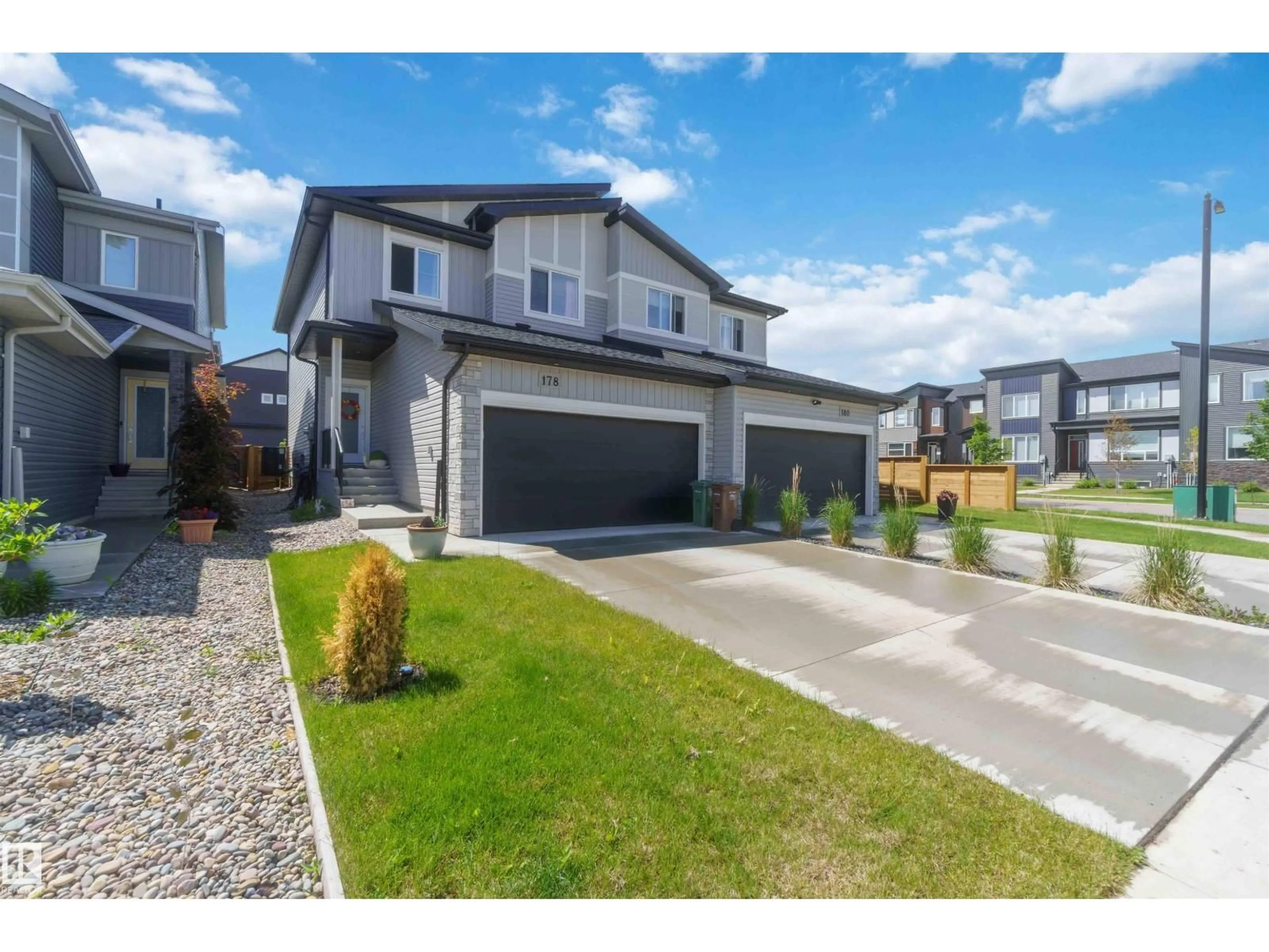 A pic from outside/outdoor area/front of a property/back of a property/a pic from drone, street for 178 REDWING WD, St. Albert Alberta T8N8A5