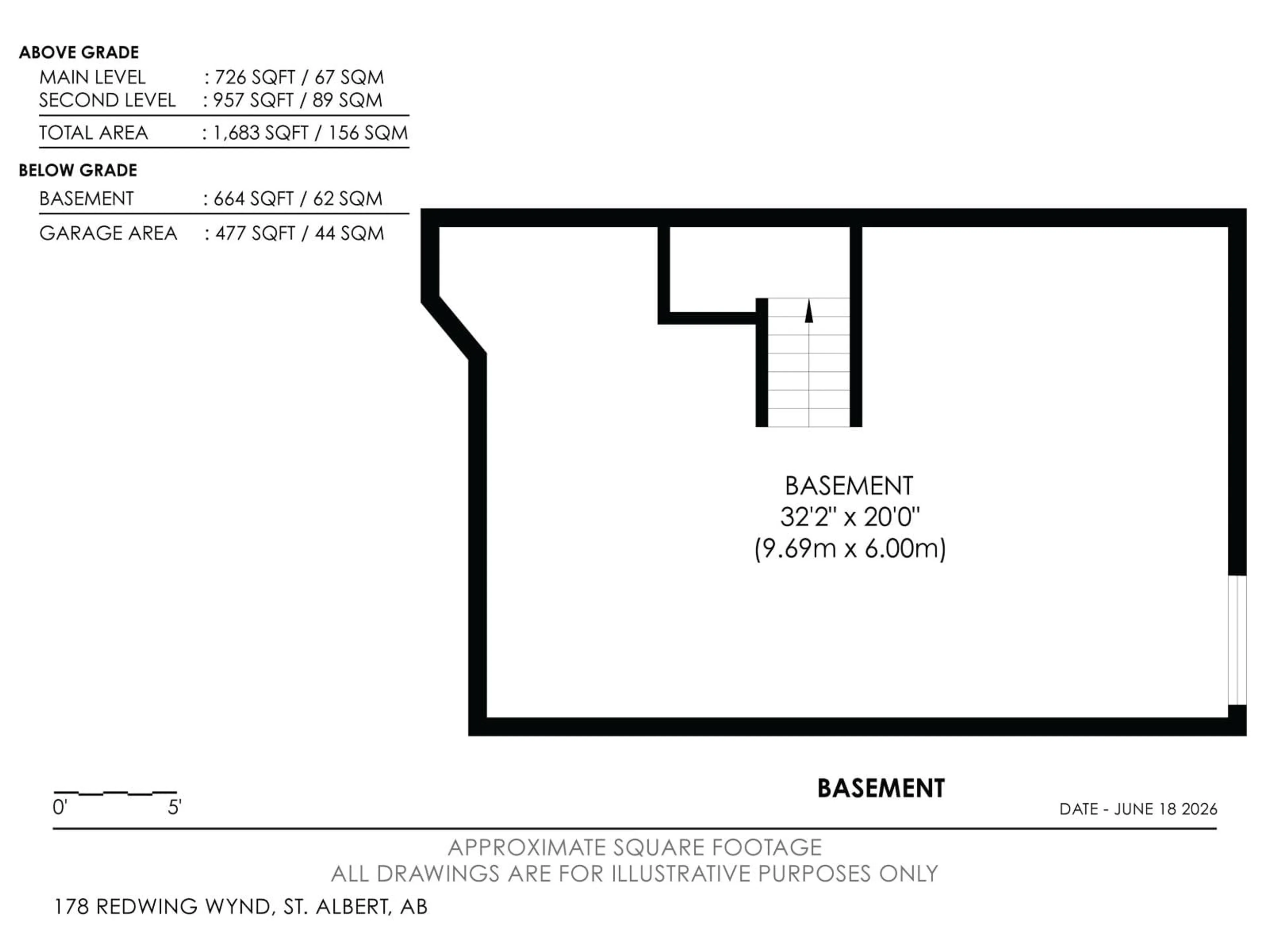 Floor plan for 178 REDWING WD, St. Albert Alberta T8N8A5