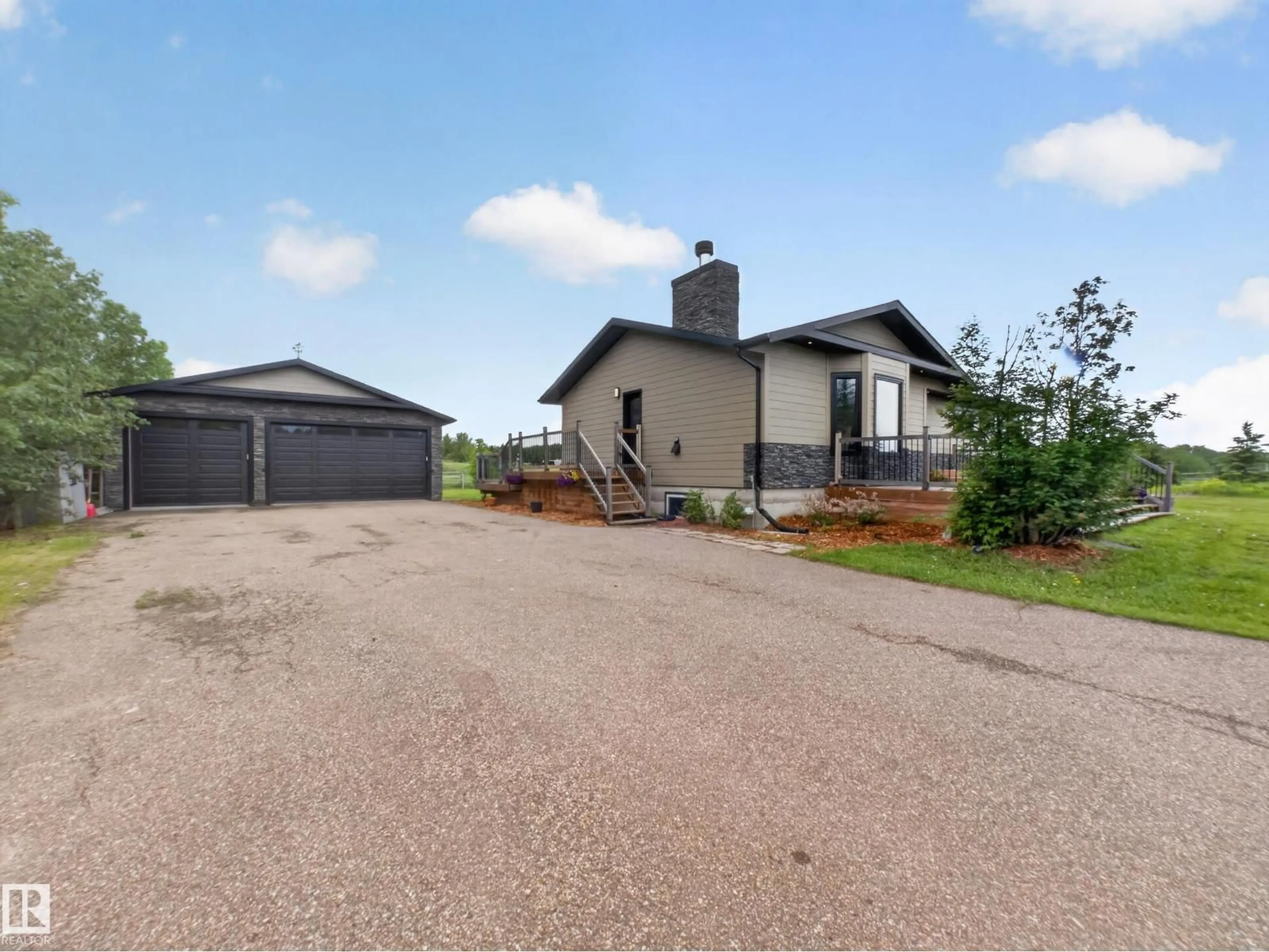 A pic from outside/outdoor area/front of a property/back of a property/a pic from drone, street for 254 - 51107 RGE ROAD 221, Rural Strathcona County Alberta T8E1G8