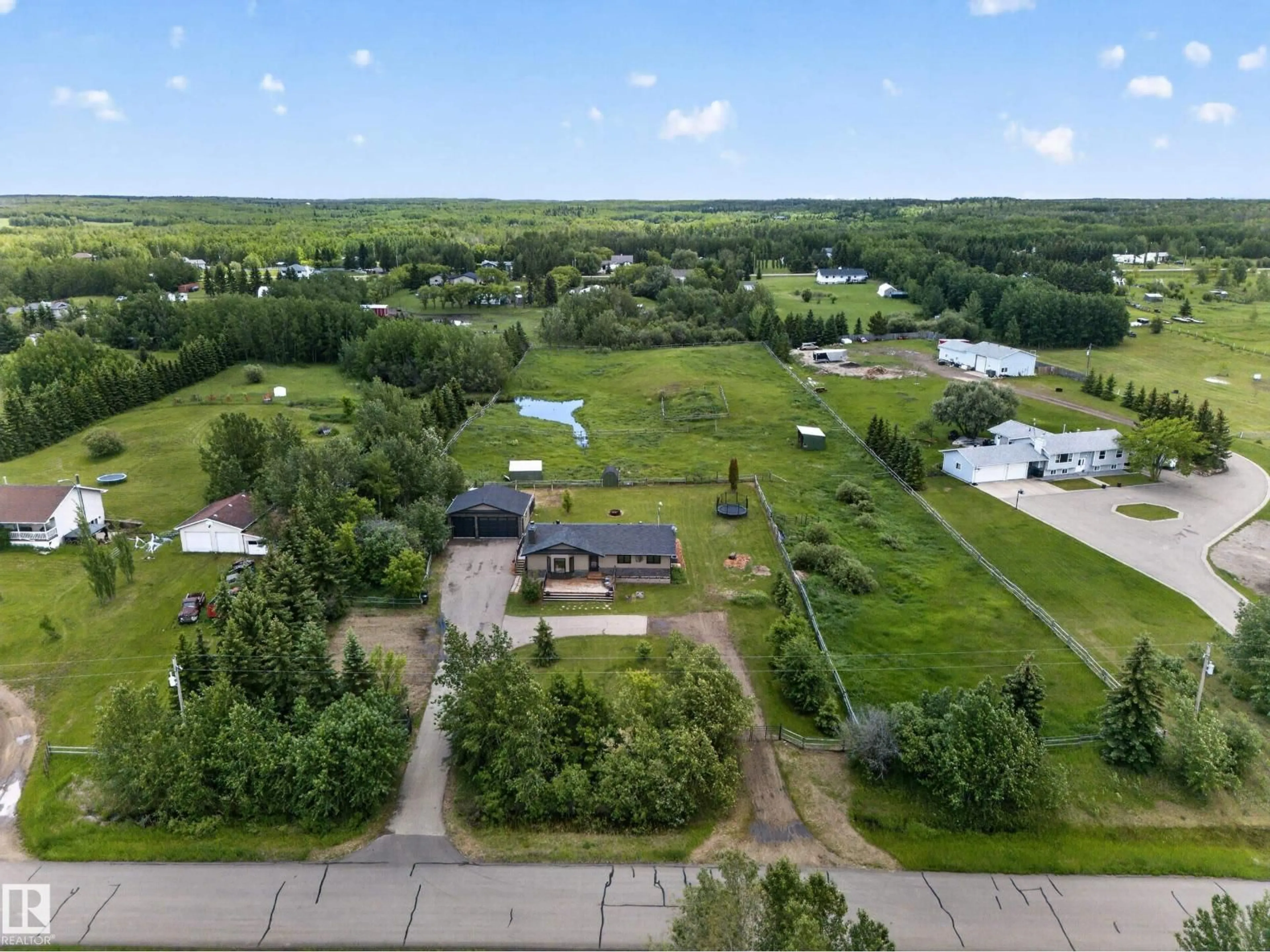 A pic from outside/outdoor area/front of a property/back of a property/a pic from drone, unknown for 254 - 51107 RGE ROAD 221, Rural Strathcona County Alberta T8E1G8