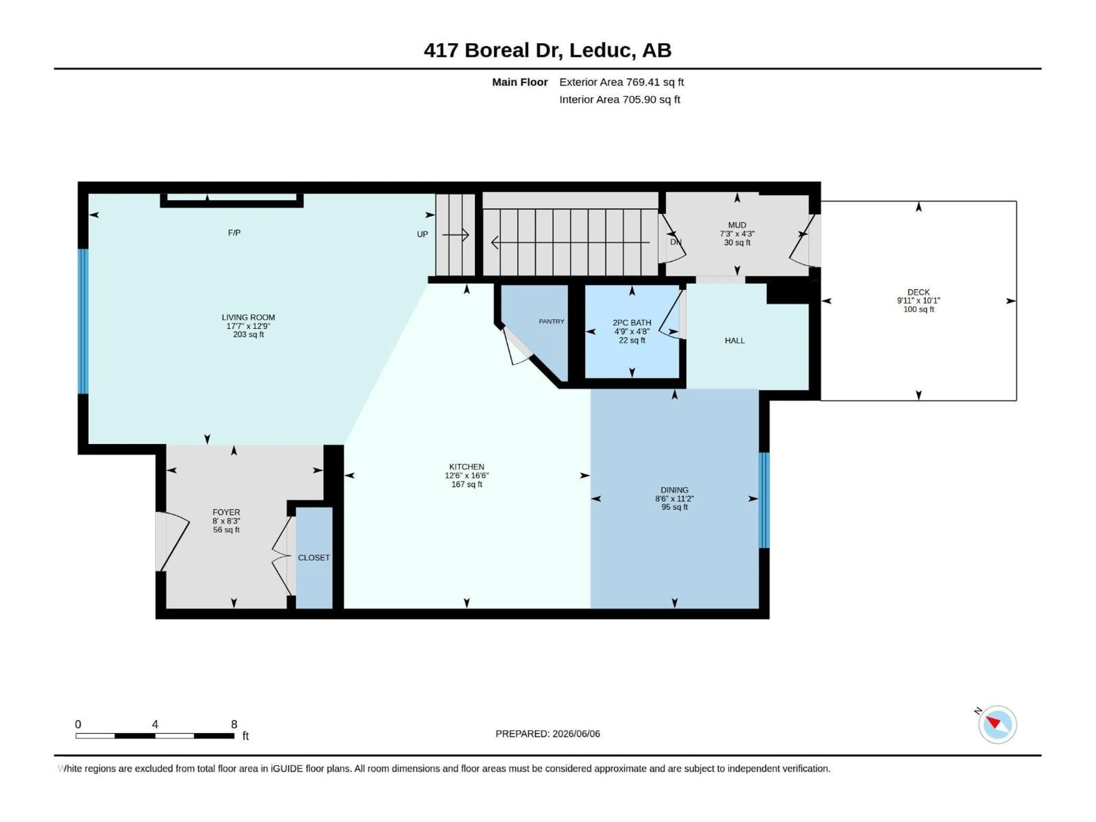 Floor plan for 417 BOREAL DR, Leduc Alberta T9E1L5
