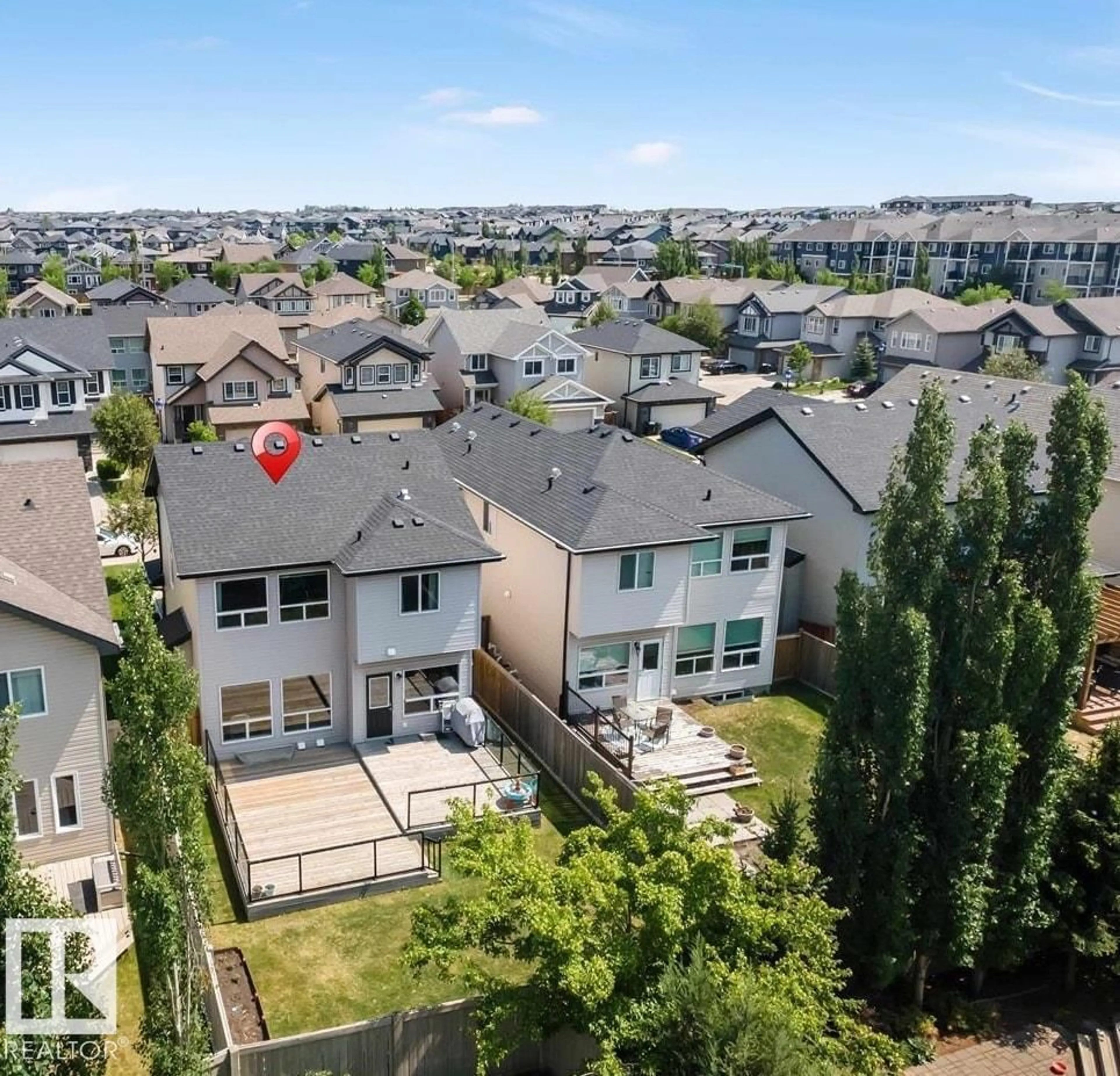 A pic from outside/outdoor area/front of a property/back of a property/a pic from drone, city buildings view from balcony for 1944 68 ST, Edmonton Alberta T6X0M2