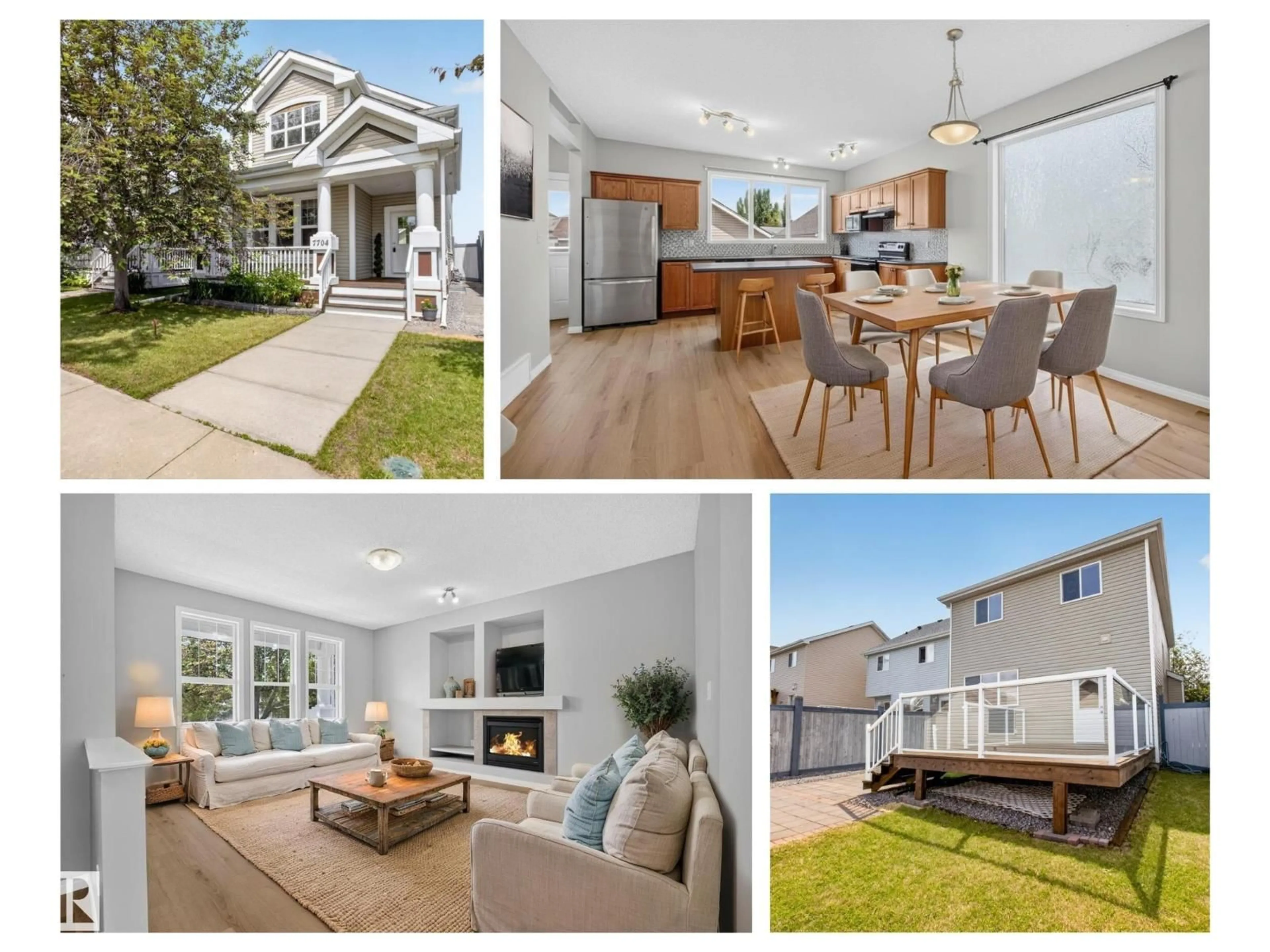 Home with vinyl exterior material, street for 7704 16 AV, Edmonton Alberta T6X1M2