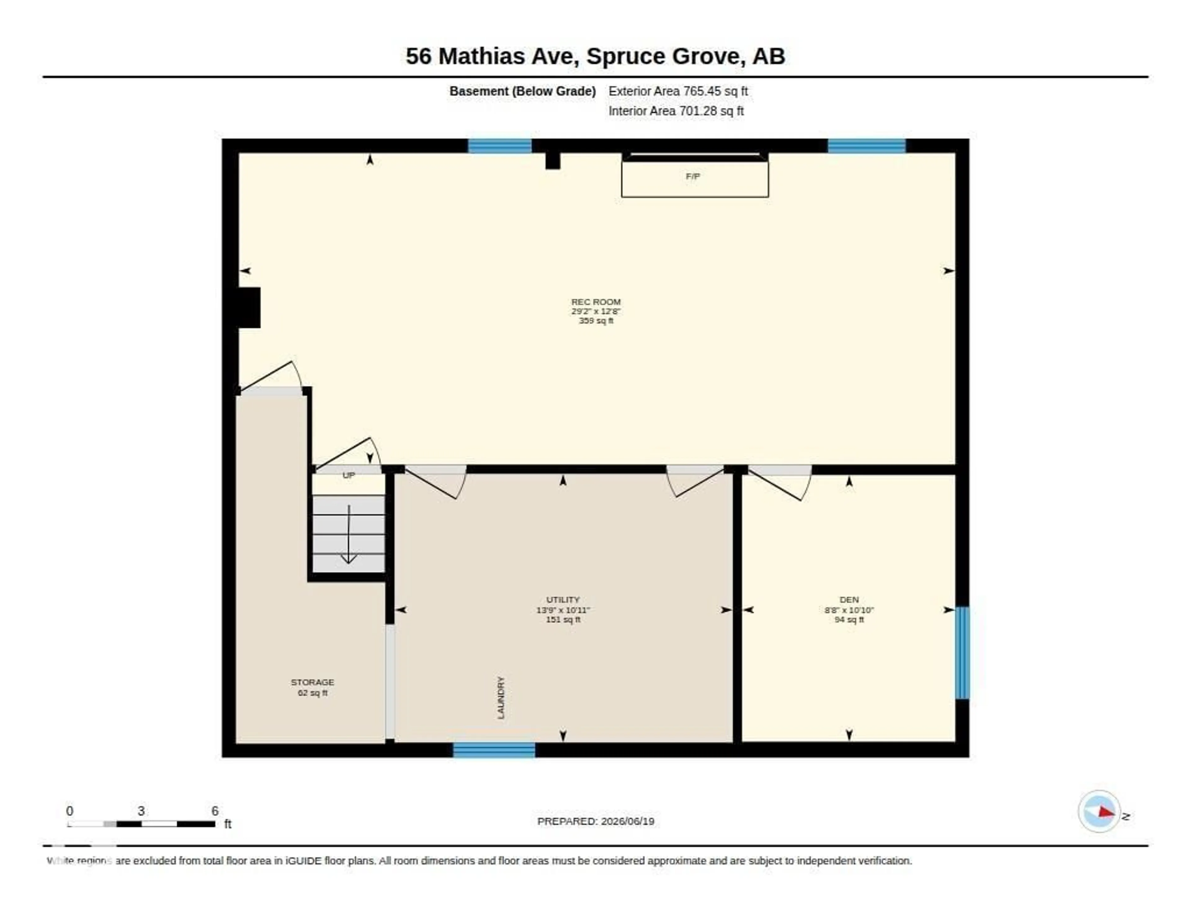 Floor plan for 56 MATHIAS AV, Spruce Grove Alberta T7X2S5