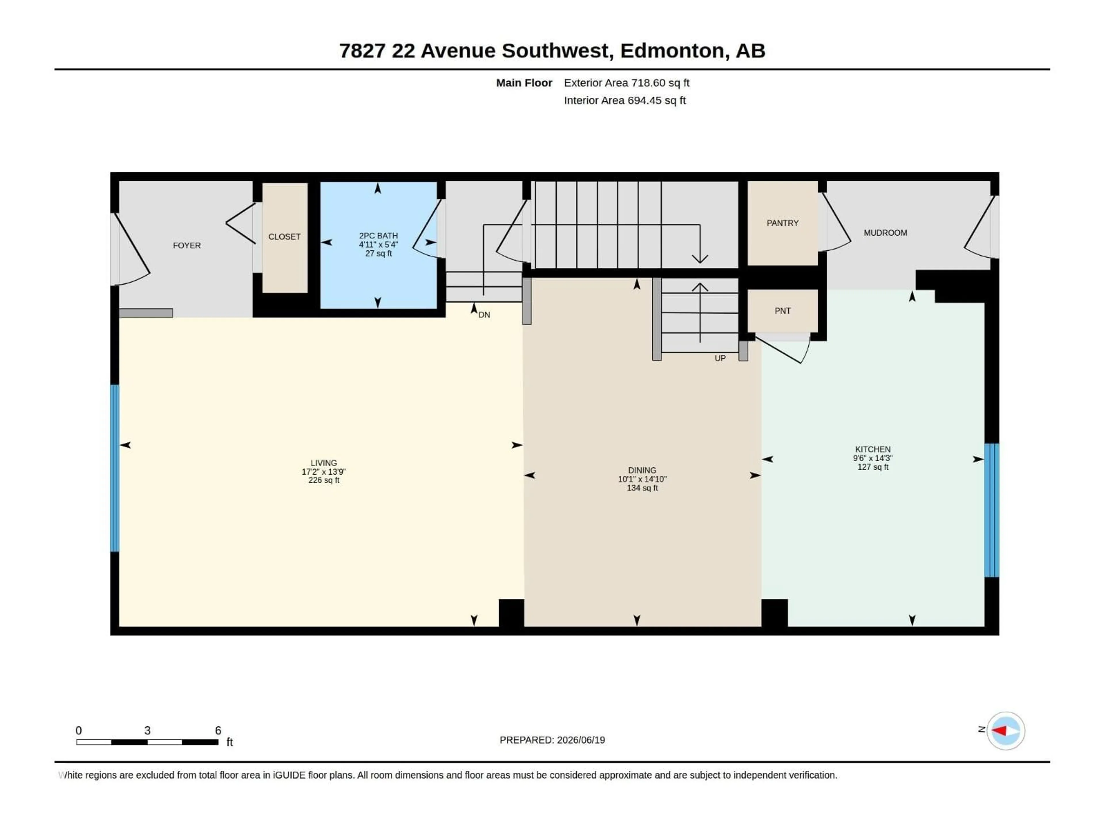 Floor plan for SW - 7827 22 AV, Edmonton Alberta T6X0Z2