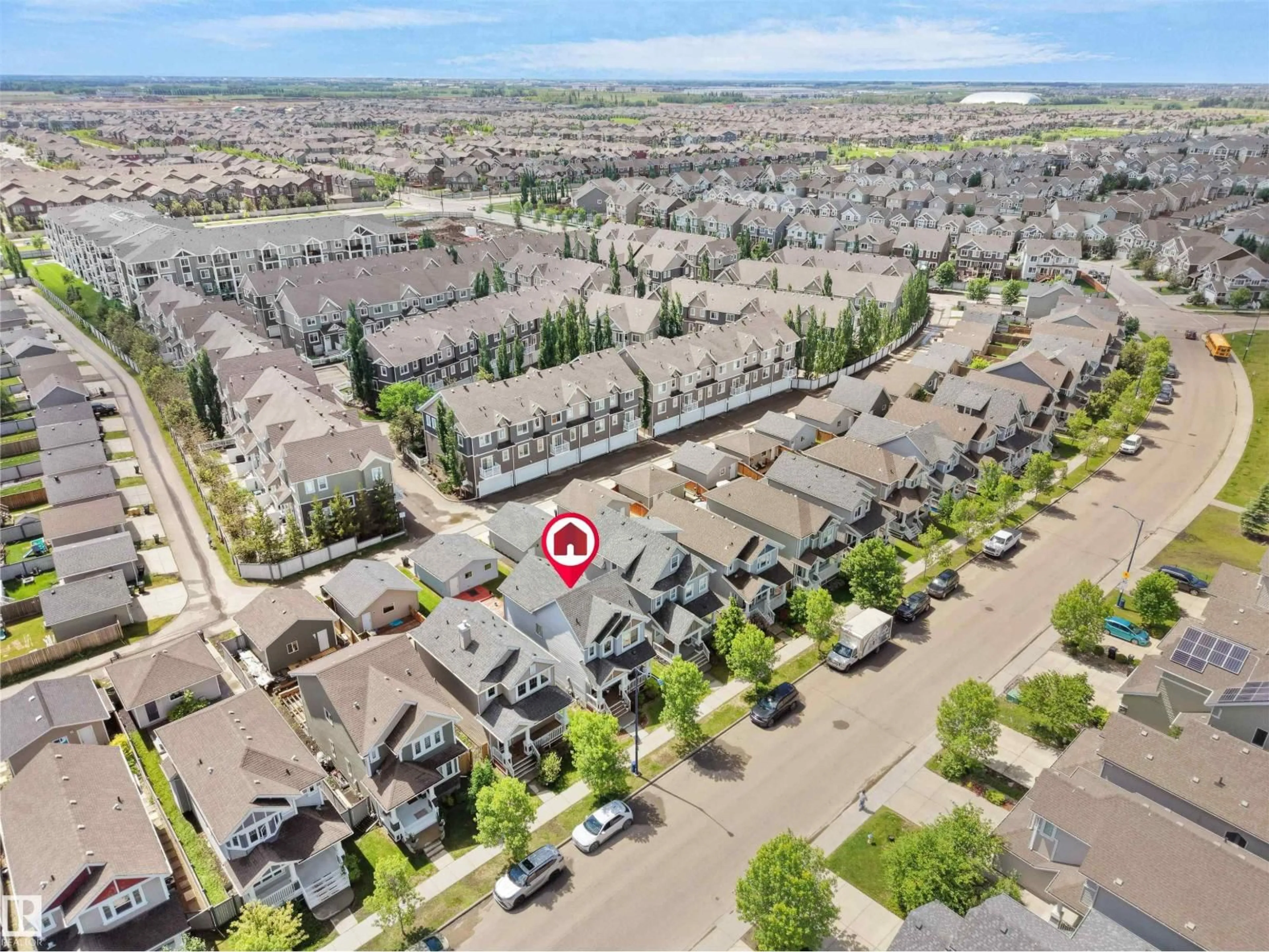 A pic from outside/outdoor area/front of a property/back of a property/a pic from drone, street for SW - 7827 22 AV, Edmonton Alberta T6X0Z2