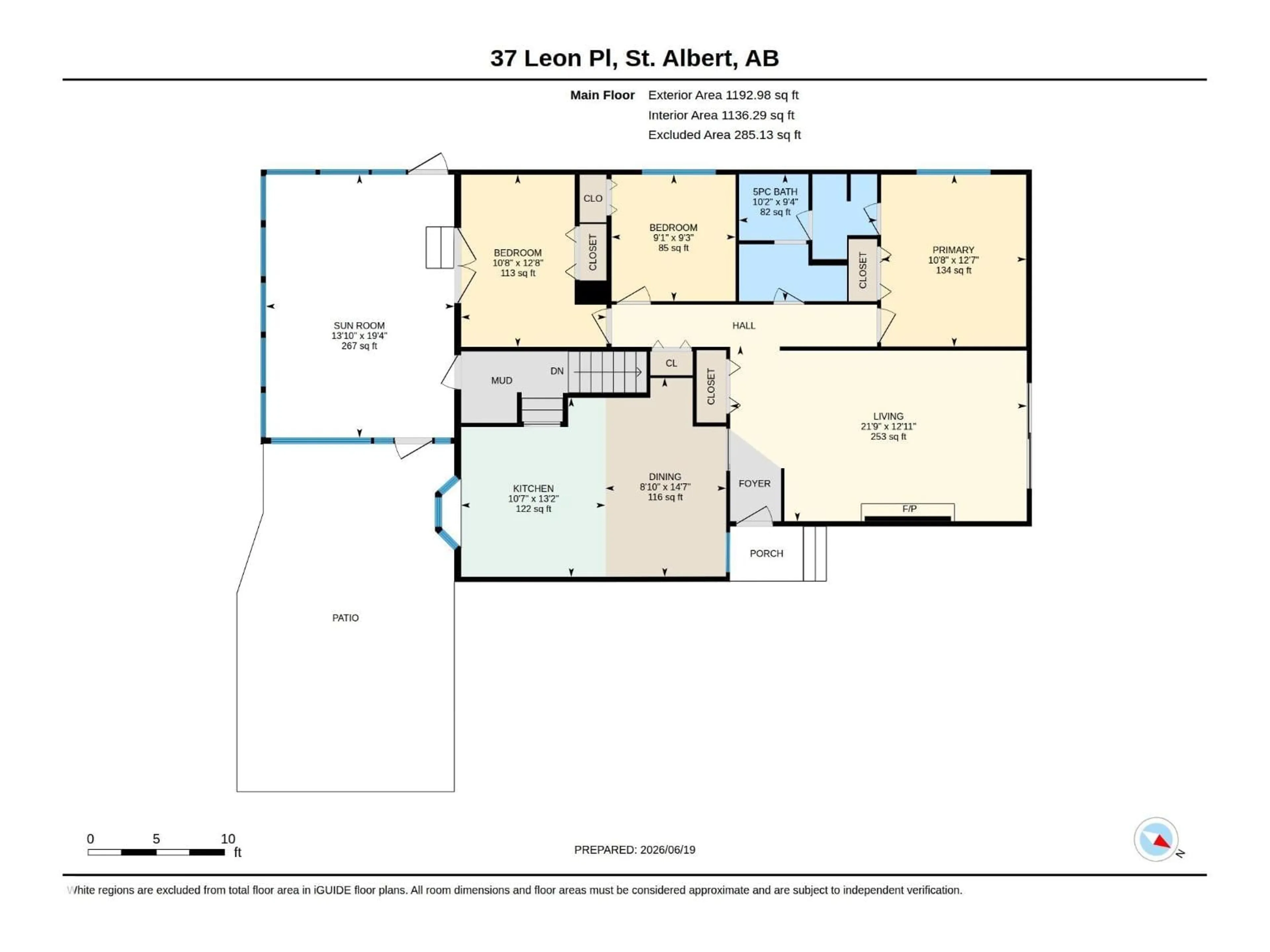 Floor plan for 37 LEON PL, St. Albert Alberta T8N1X6