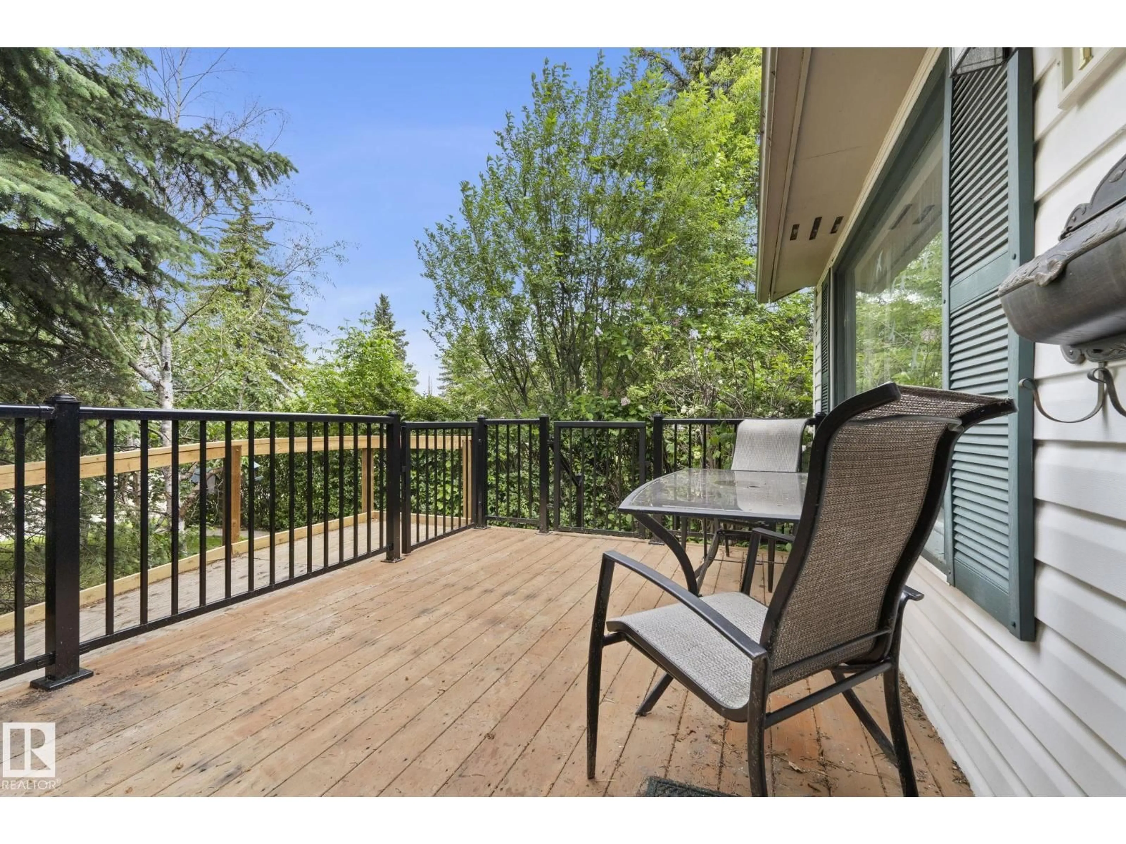Patio, water/lake/river/ocean view for NW - 13411 105 ST, Edmonton Alberta T5E4S7