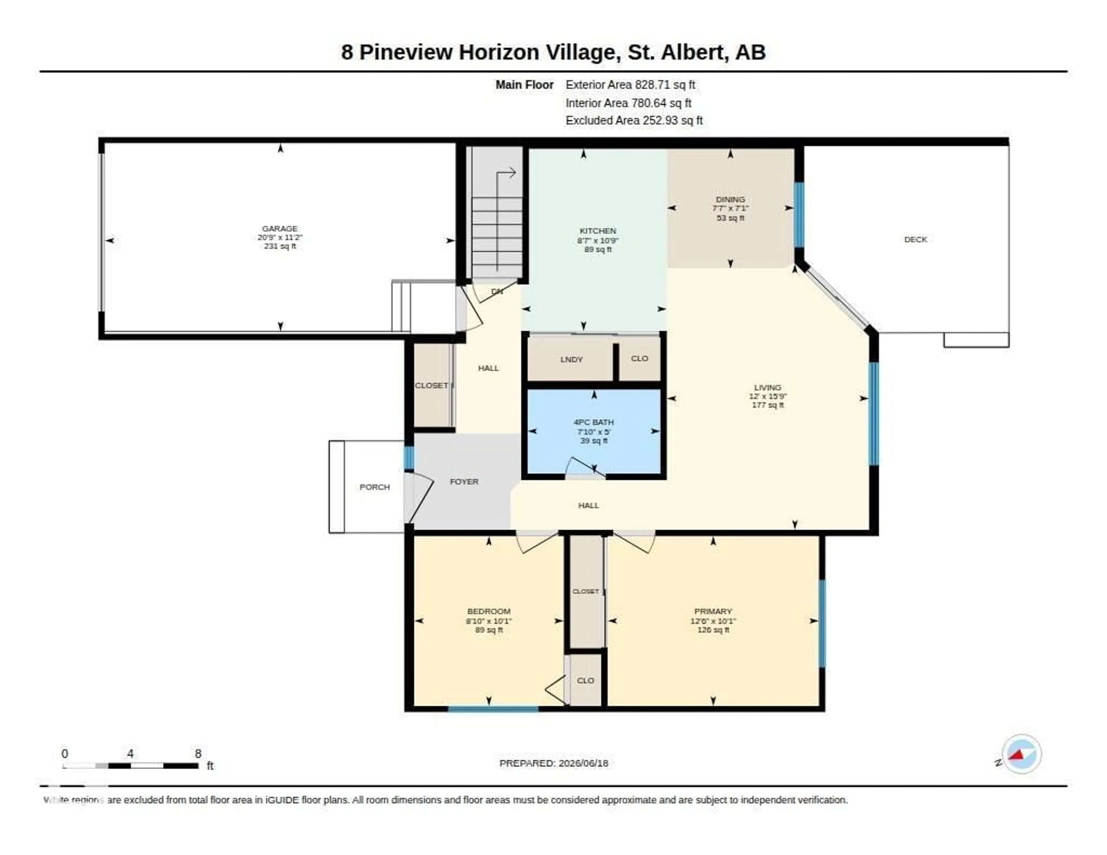 Floor plan for 8 PINEVIEW HORIZON, St. Albert Alberta T8N4R6