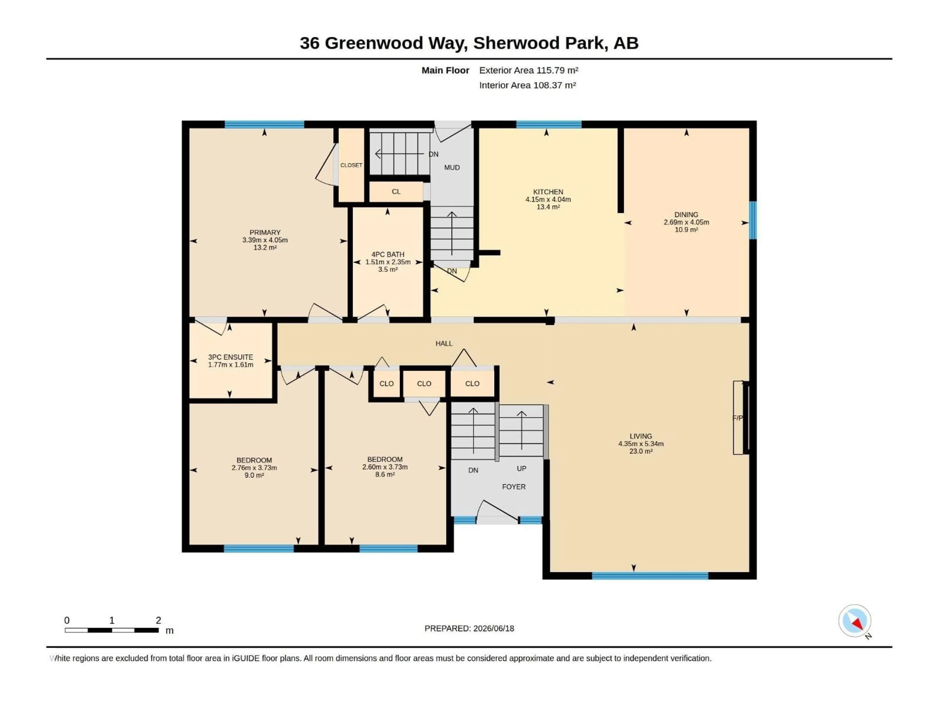 Floor plan for 36 GREENWOOD WY, Sherwood Park Alberta T8A0J5