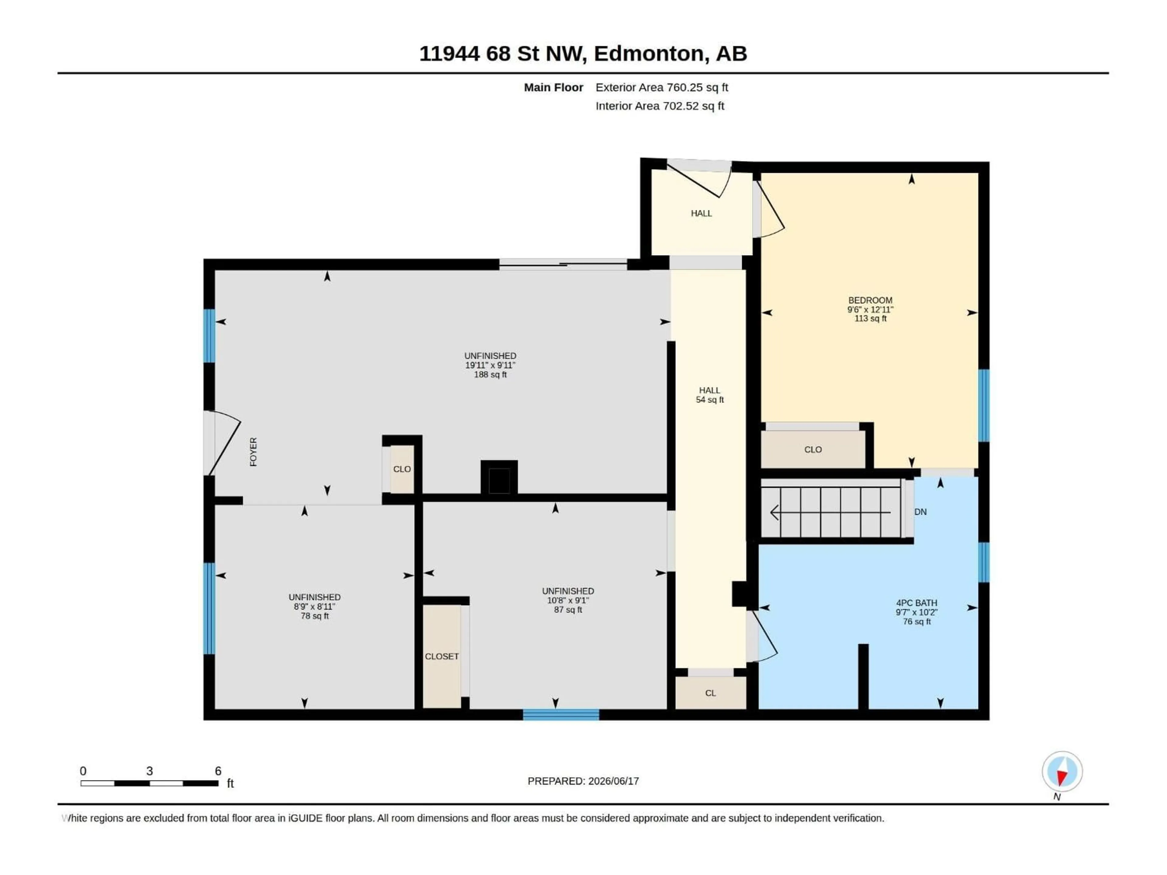 Floor plan for 11944 68 ST, Edmonton Alberta T5B1P7