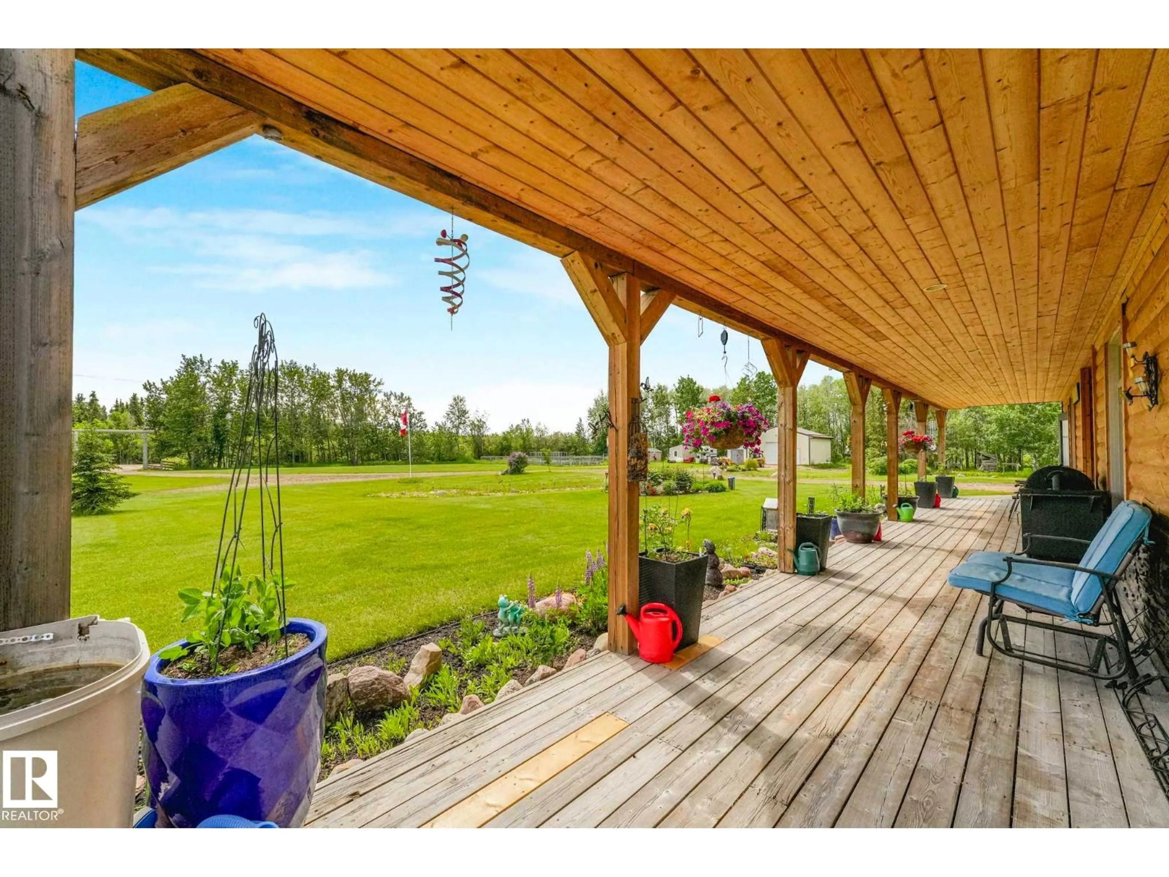 Patio, water/lake/river/ocean view for 25426 TWP ROAD 602, Rural Westlock County Alberta T7P2P4
