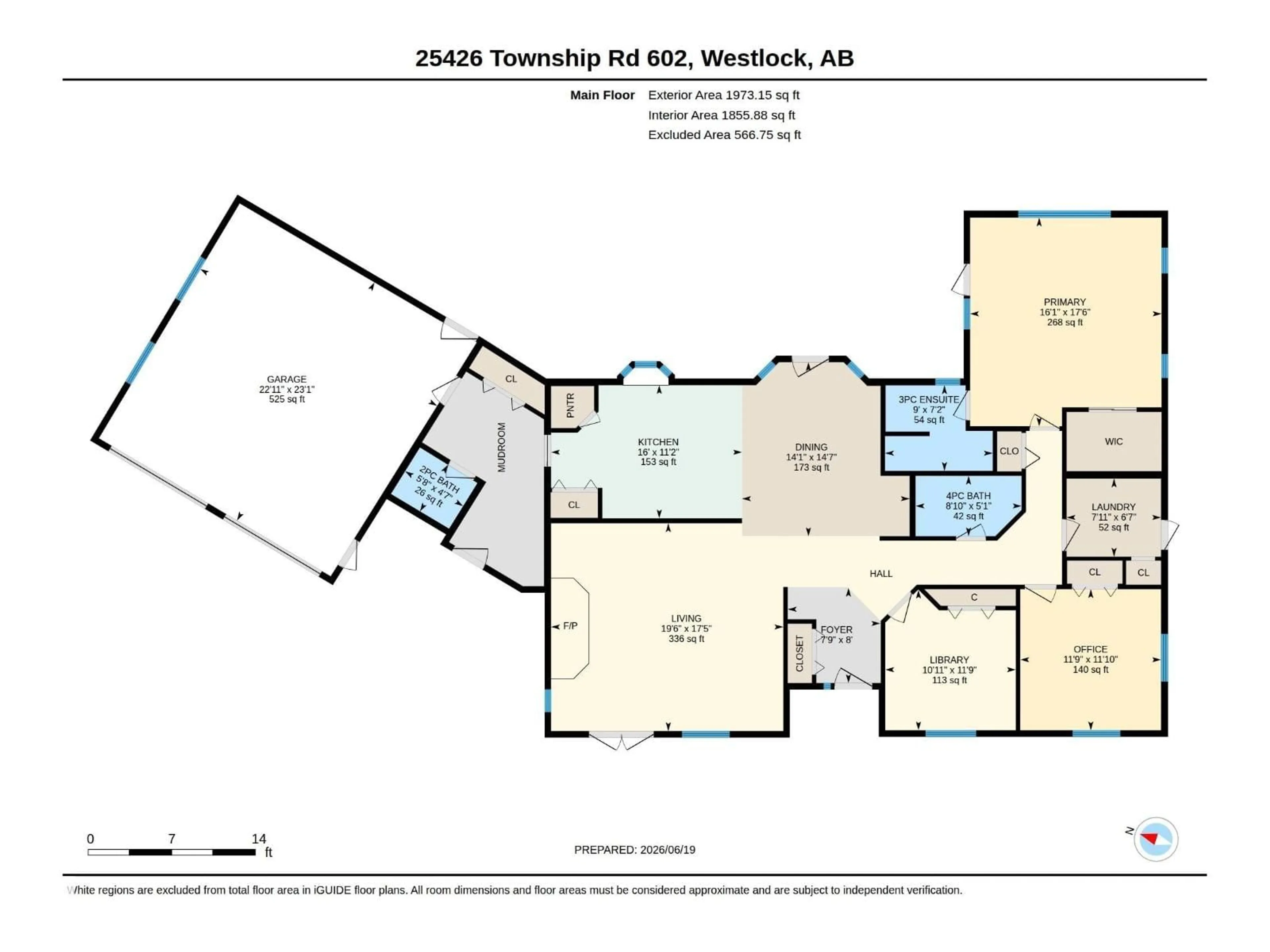 Floor plan for 25426 TWP ROAD 602, Rural Westlock County Alberta T7P2P4