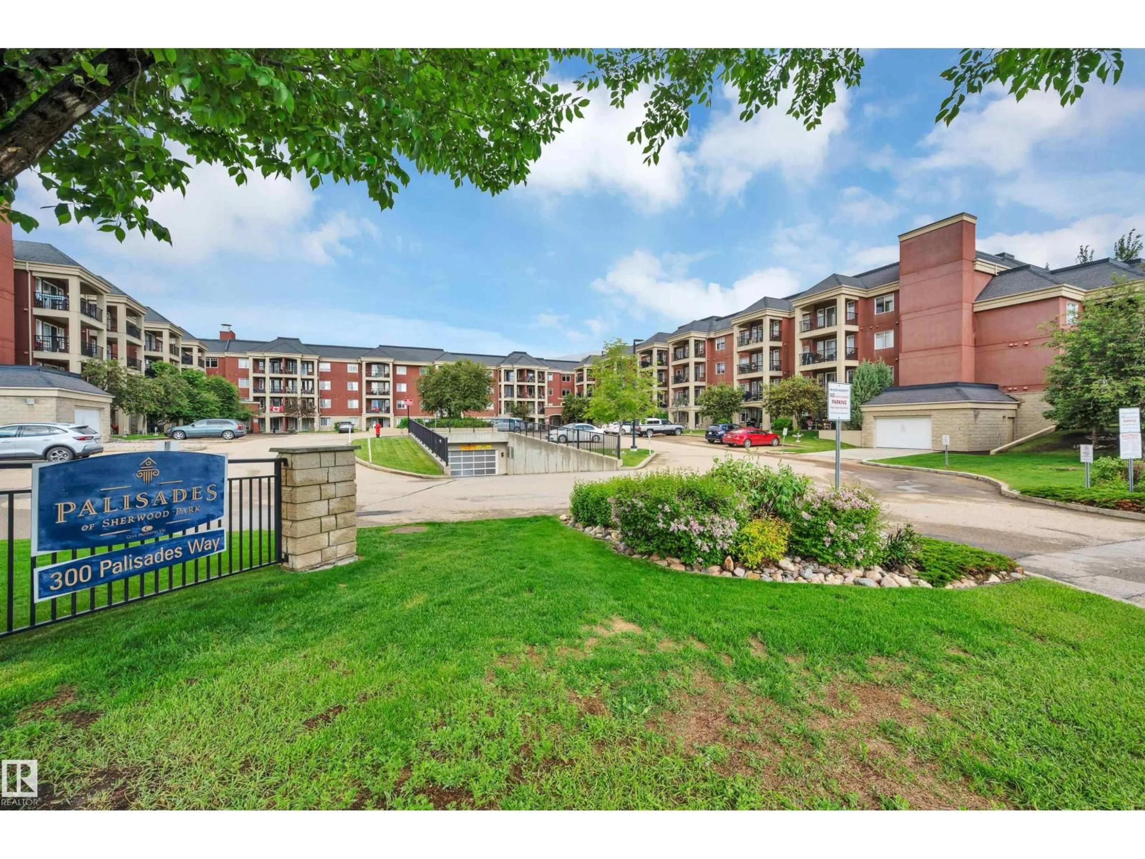 A pic from outside/outdoor area/front of a property/back of a property/a pic from drone, water/lake/river/ocean view for #221 - 300 PALISADES WY, Sherwood Park Alberta T8H2T9