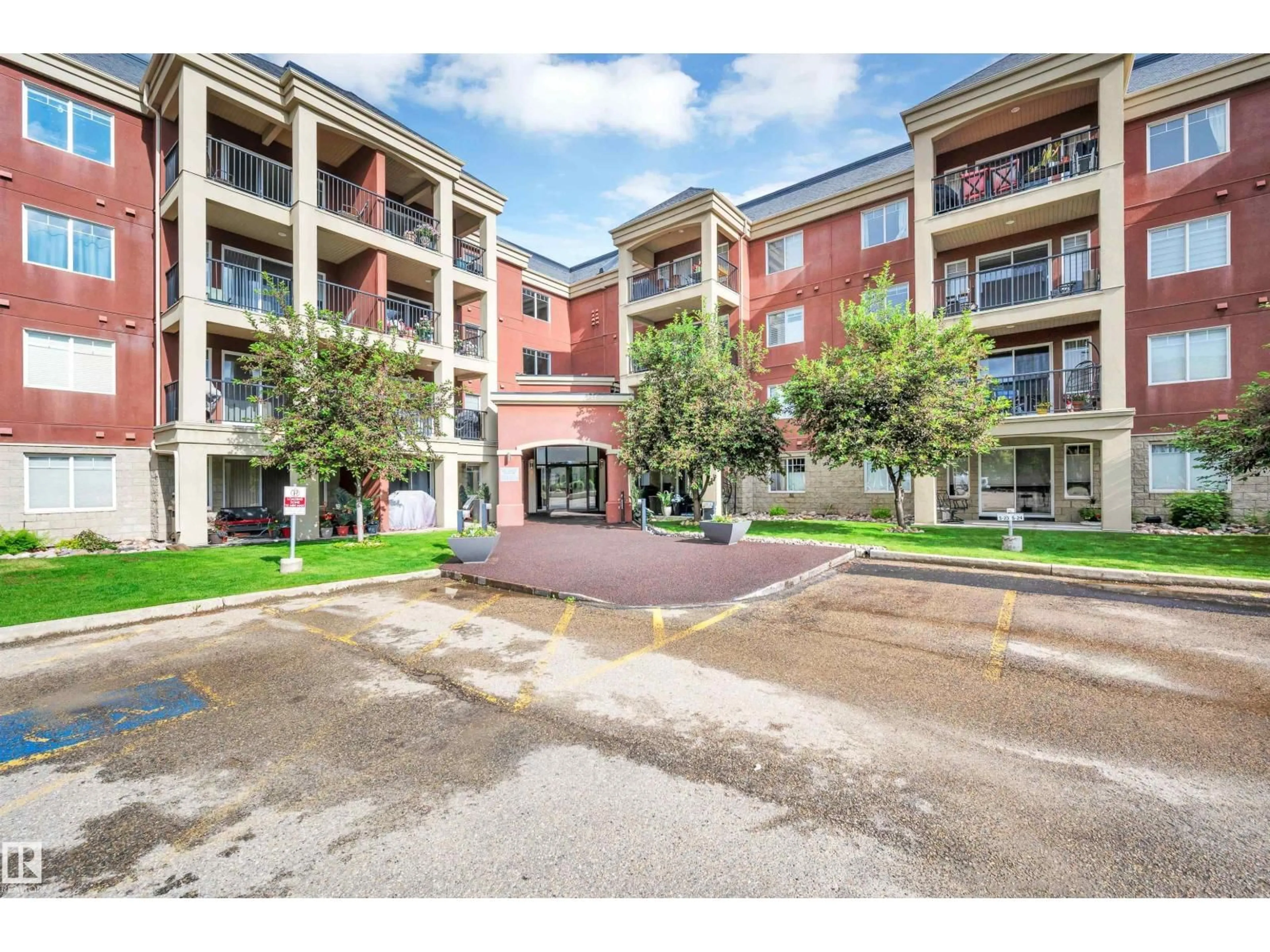 A pic from outside/outdoor area/front of a property/back of a property/a pic from drone, street for #221 - 300 PALISADES WY, Sherwood Park Alberta T8H2T9