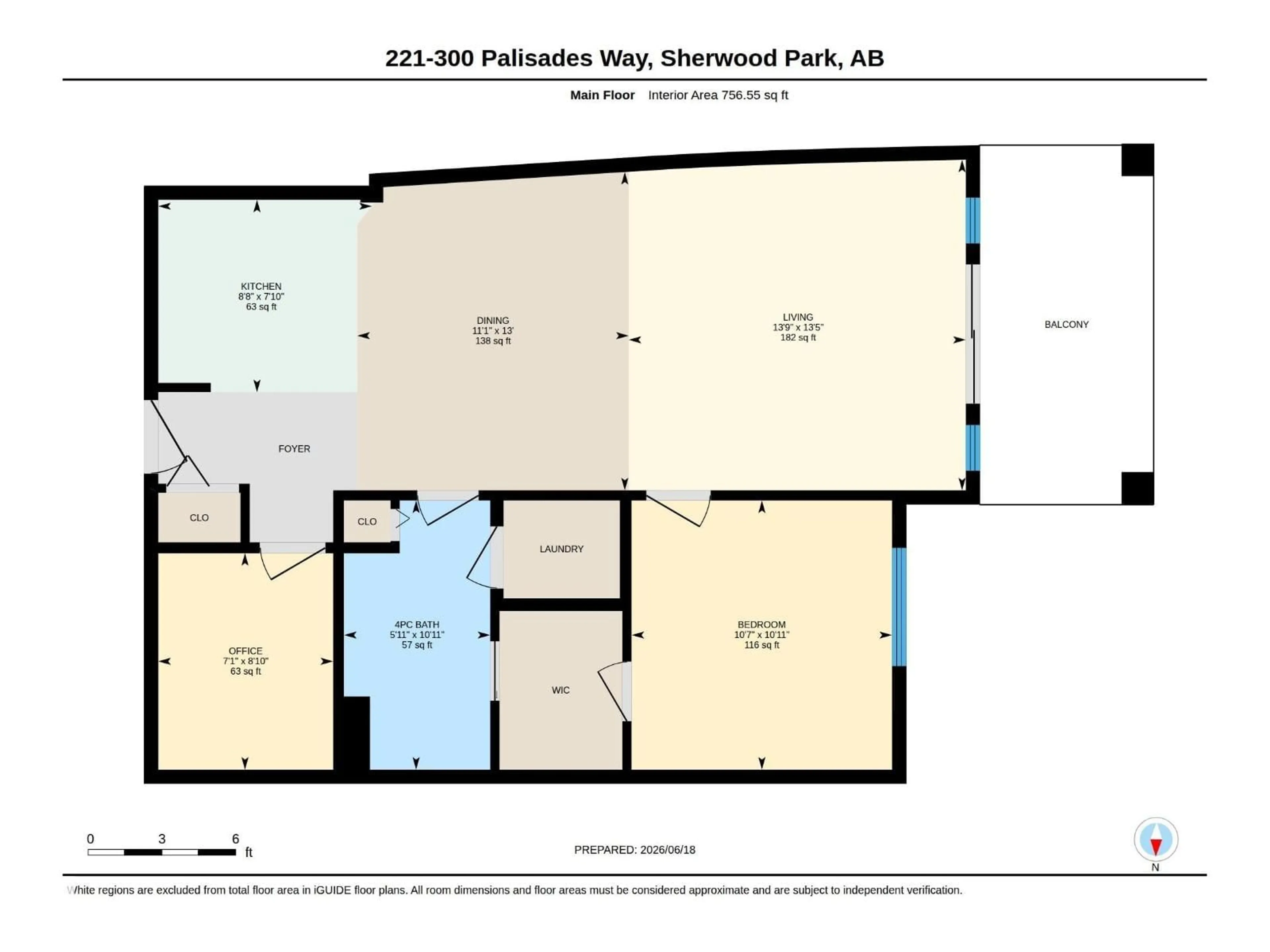 Floor plan for #221 - 300 PALISADES WY, Sherwood Park Alberta T8H2T9