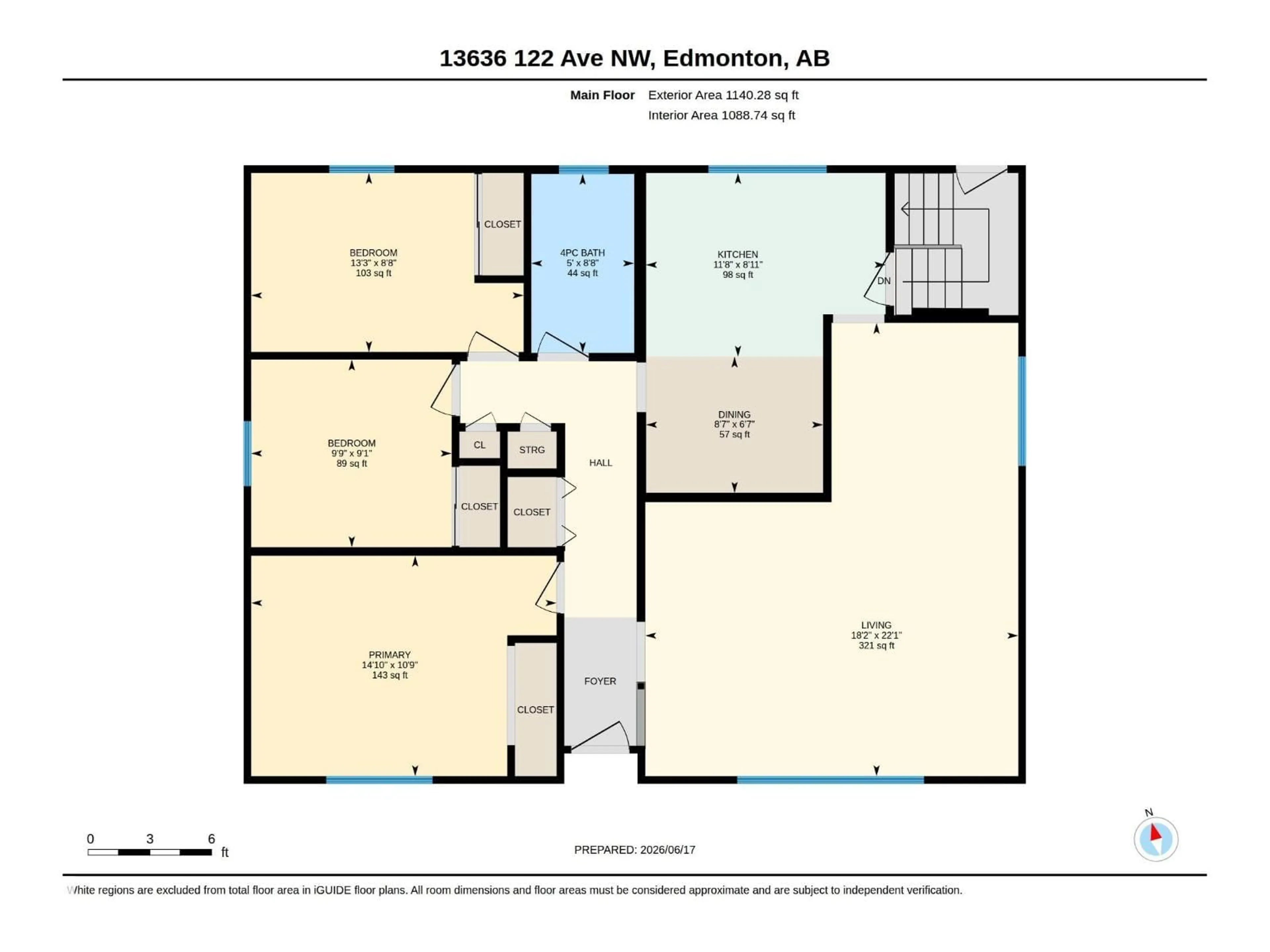 Floor plan for 13636 122 AVE, Edmonton Alberta T5L2V8