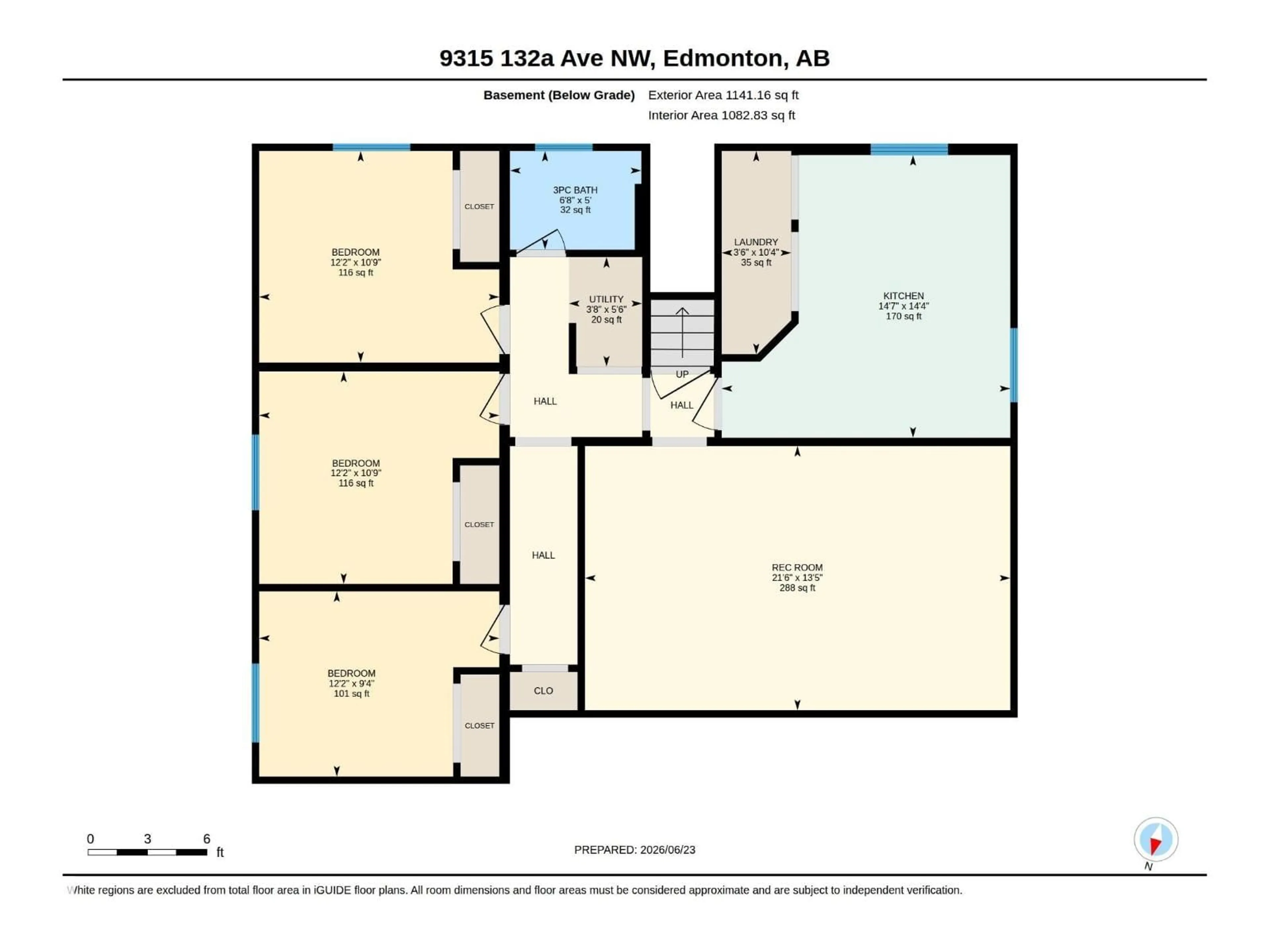 Floor plan for 9315 132A AV, Edmonton Alberta T5E1B4