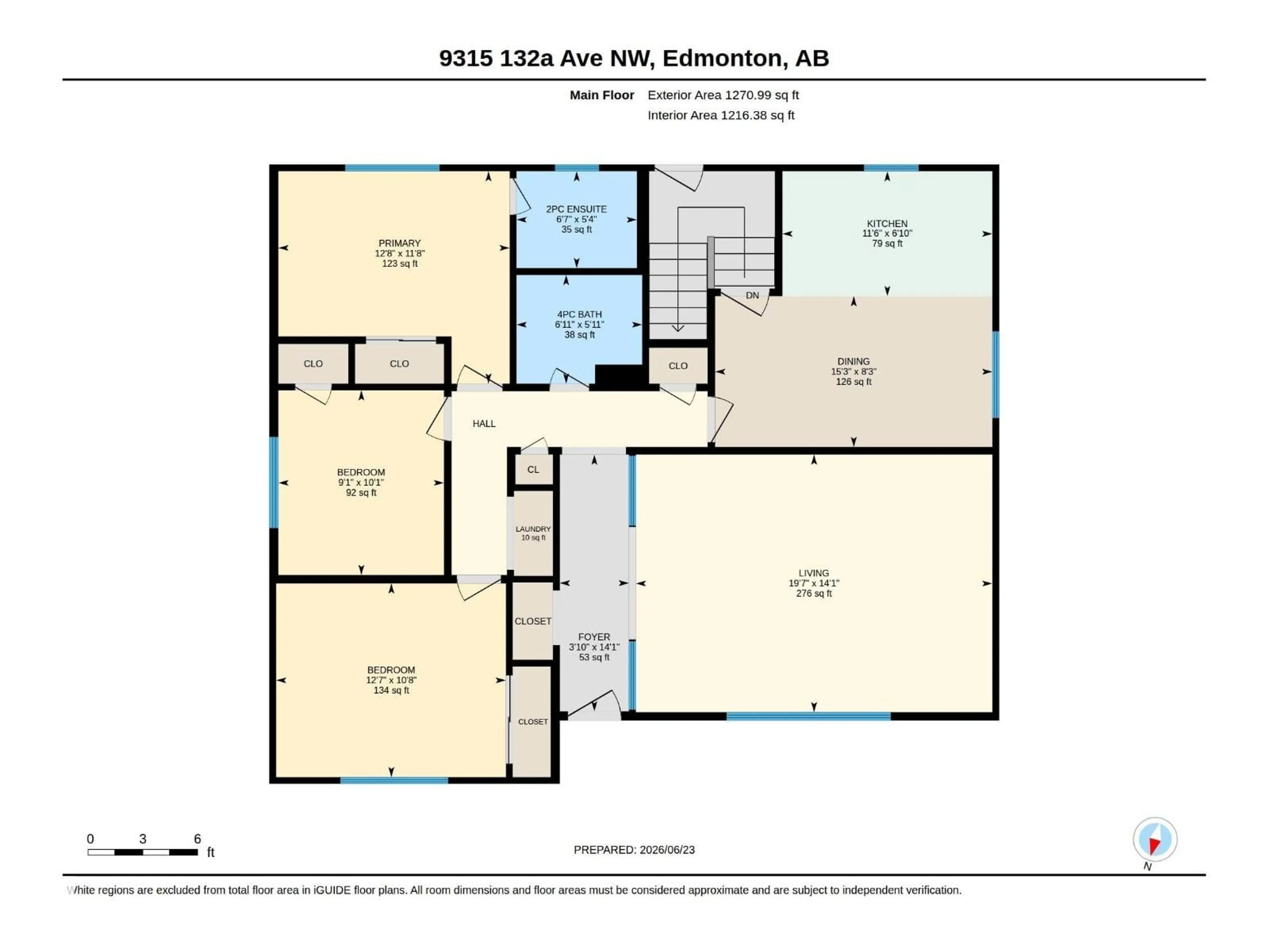 Floor plan for 9315 132A AV, Edmonton Alberta T5E1B4