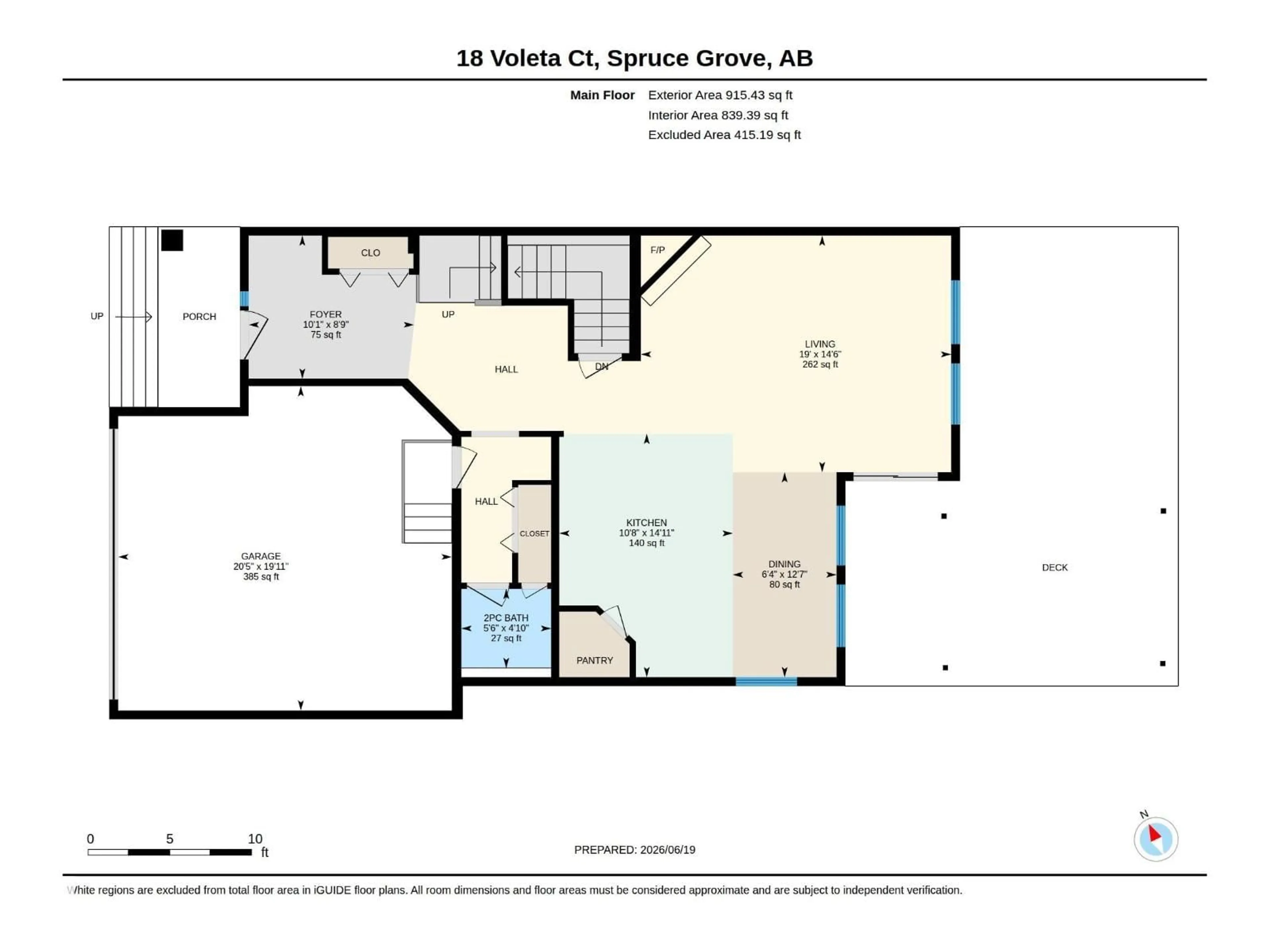 Floor plan for 18 VOLETA CT, Spruce Grove Alberta T7X0J8