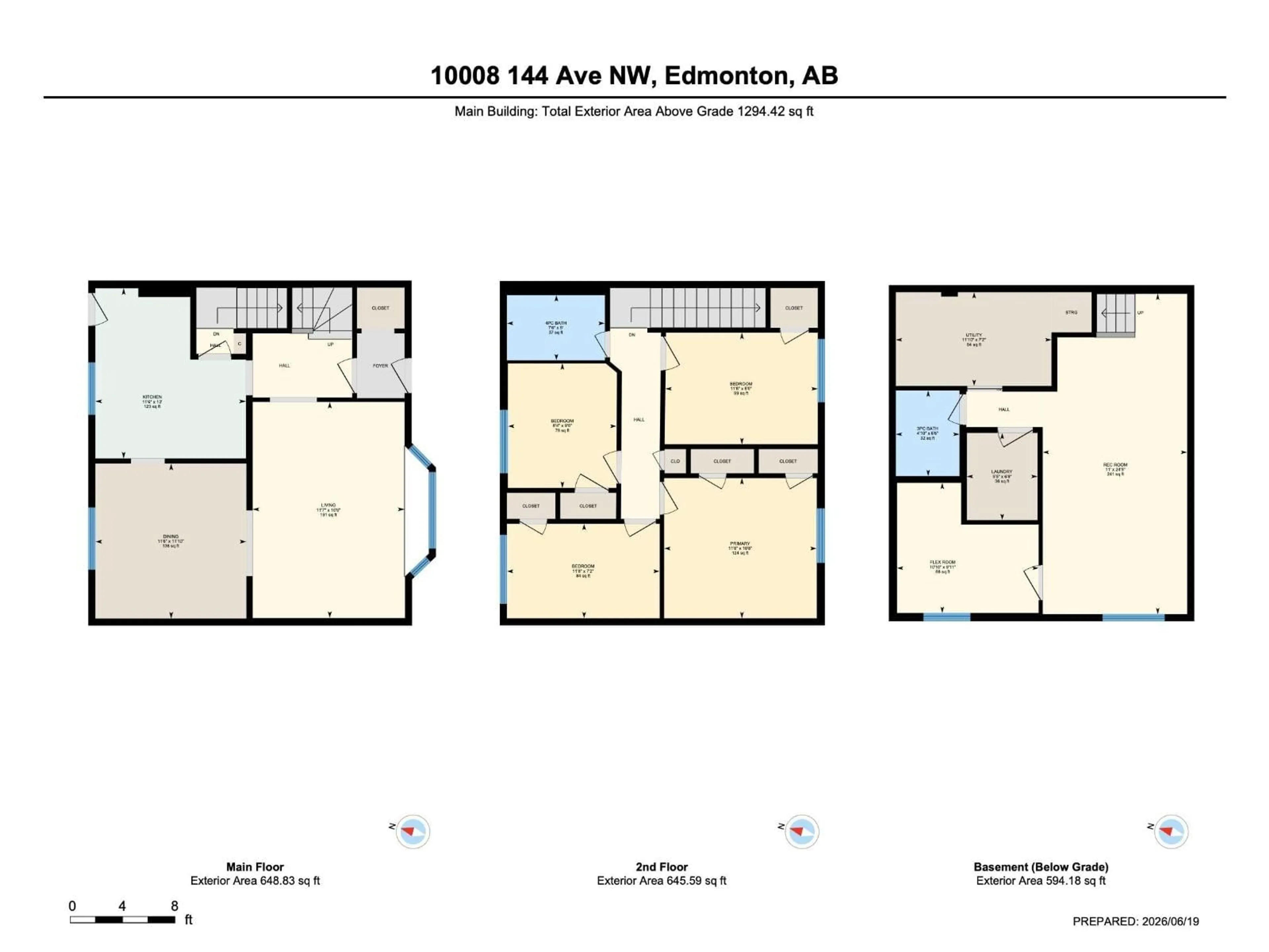 Floor plan for 10008 144 AVE, Edmonton Alberta T5E6M5