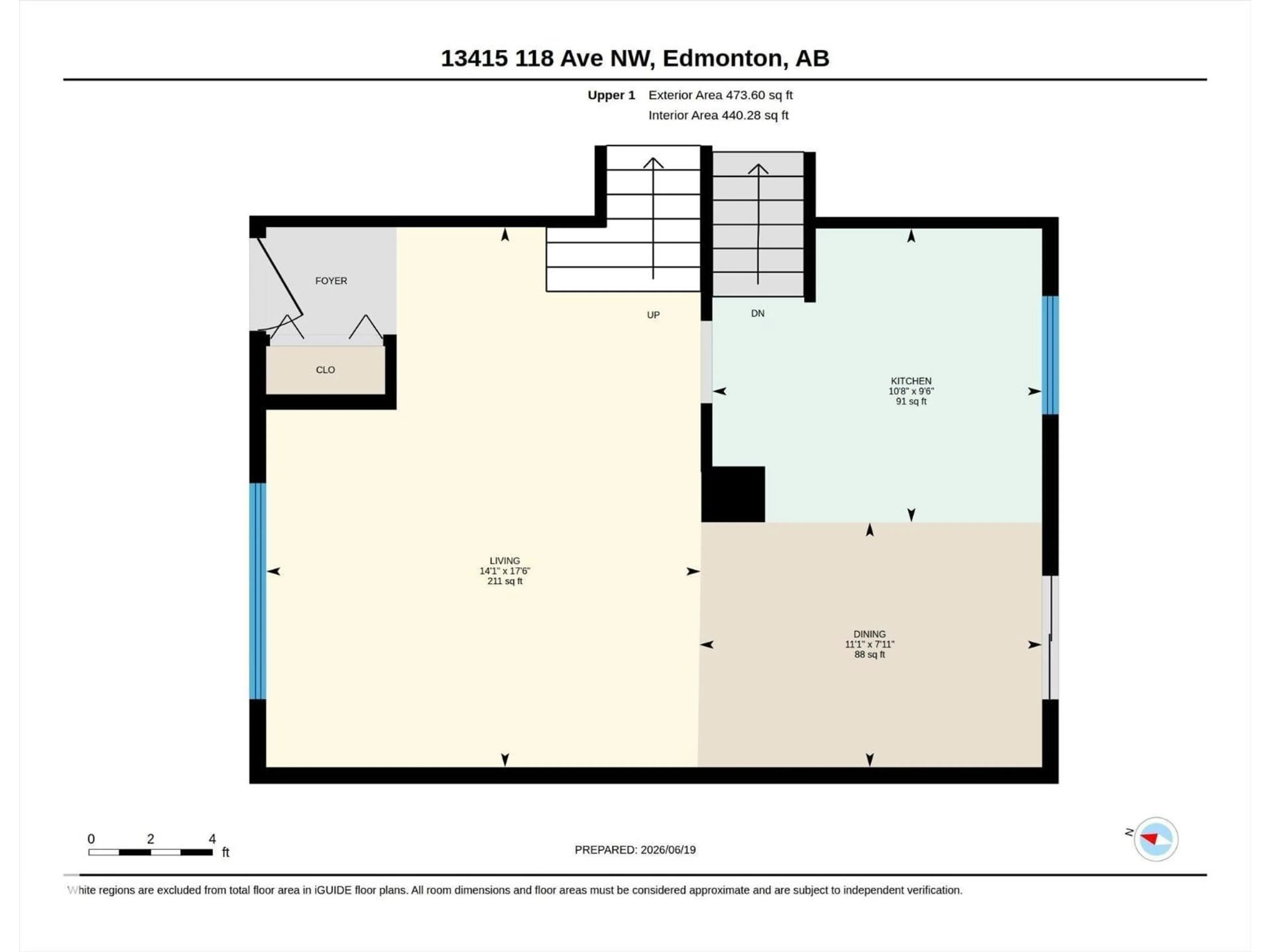 Floor plan for NW - 13415 118 AV, Edmonton Alberta T5L2L7