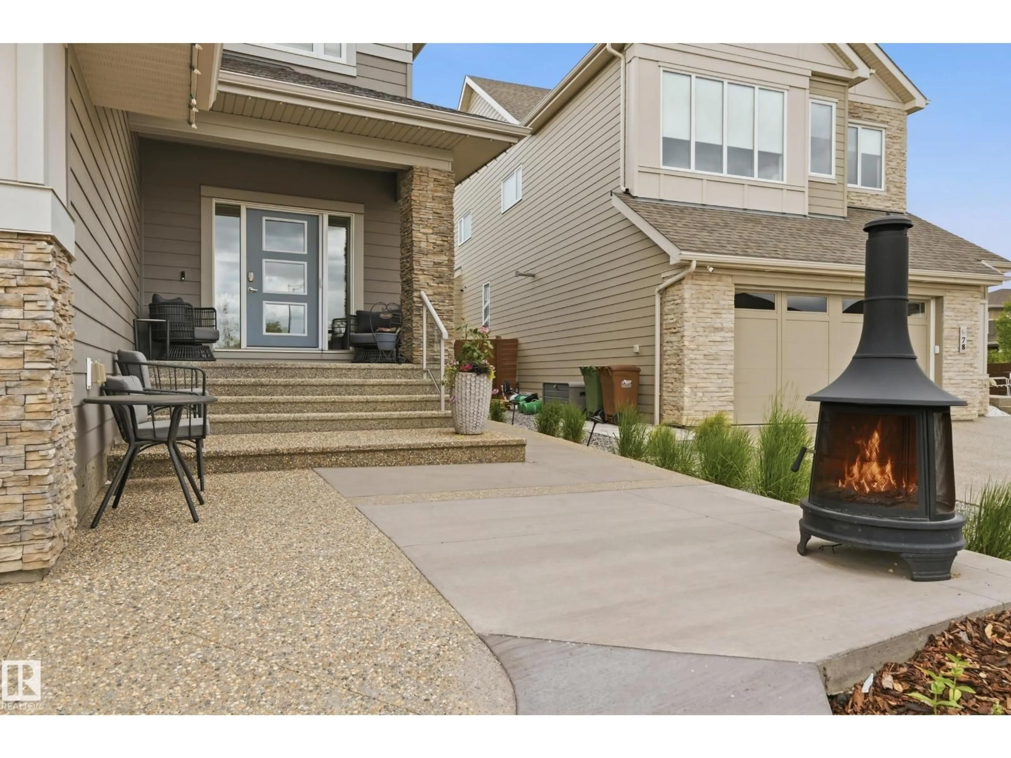 Patio, street for 76 JACOBS CL, St. Albert Alberta T8N7S3