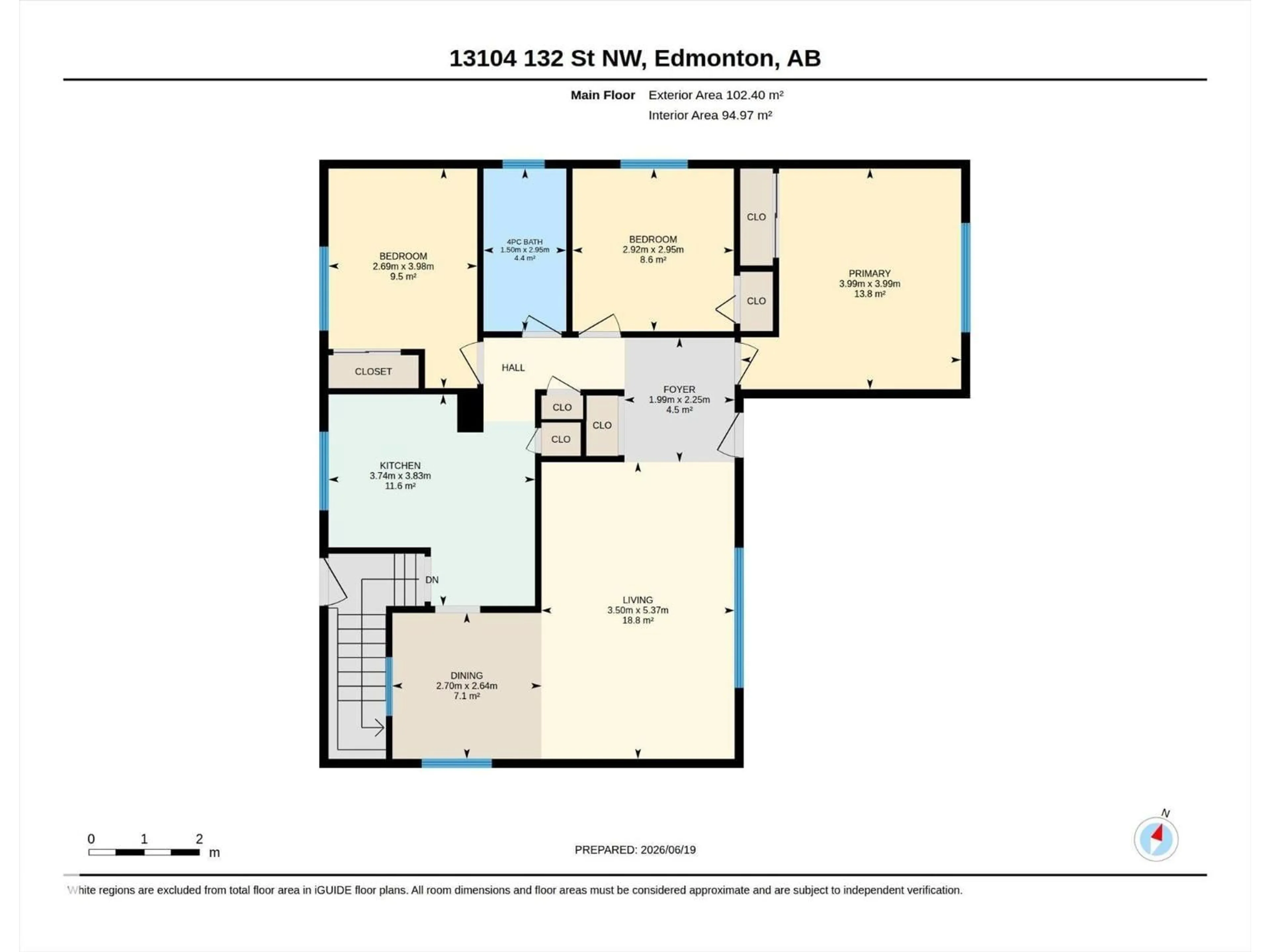 Floor plan for NW - 13104 132 ST, Edmonton Alberta T5L1R5