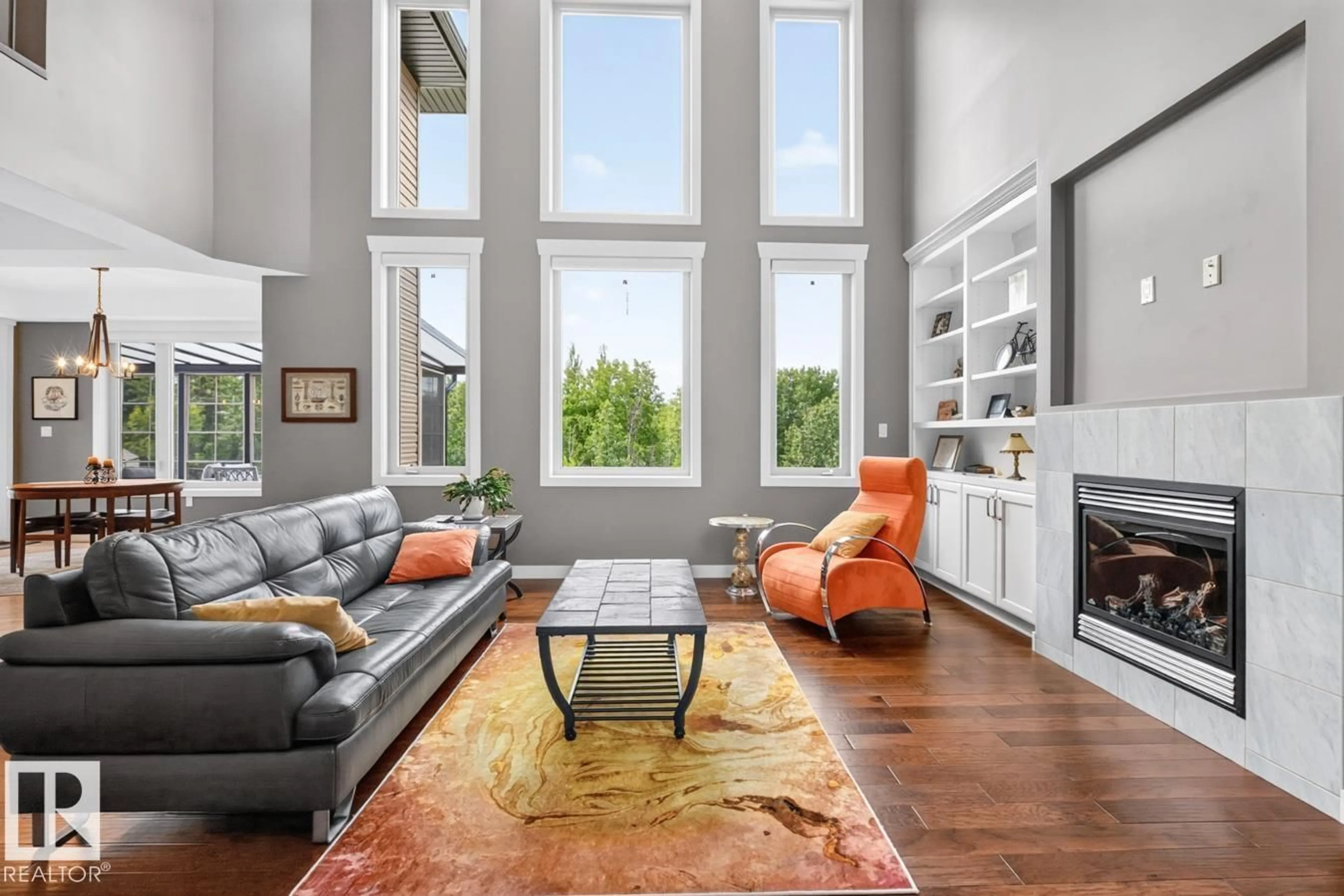 Living room with furniture, unknown for 73 20212 TWP ROAD 510, Rural Strathcona County Alberta T8G1E4