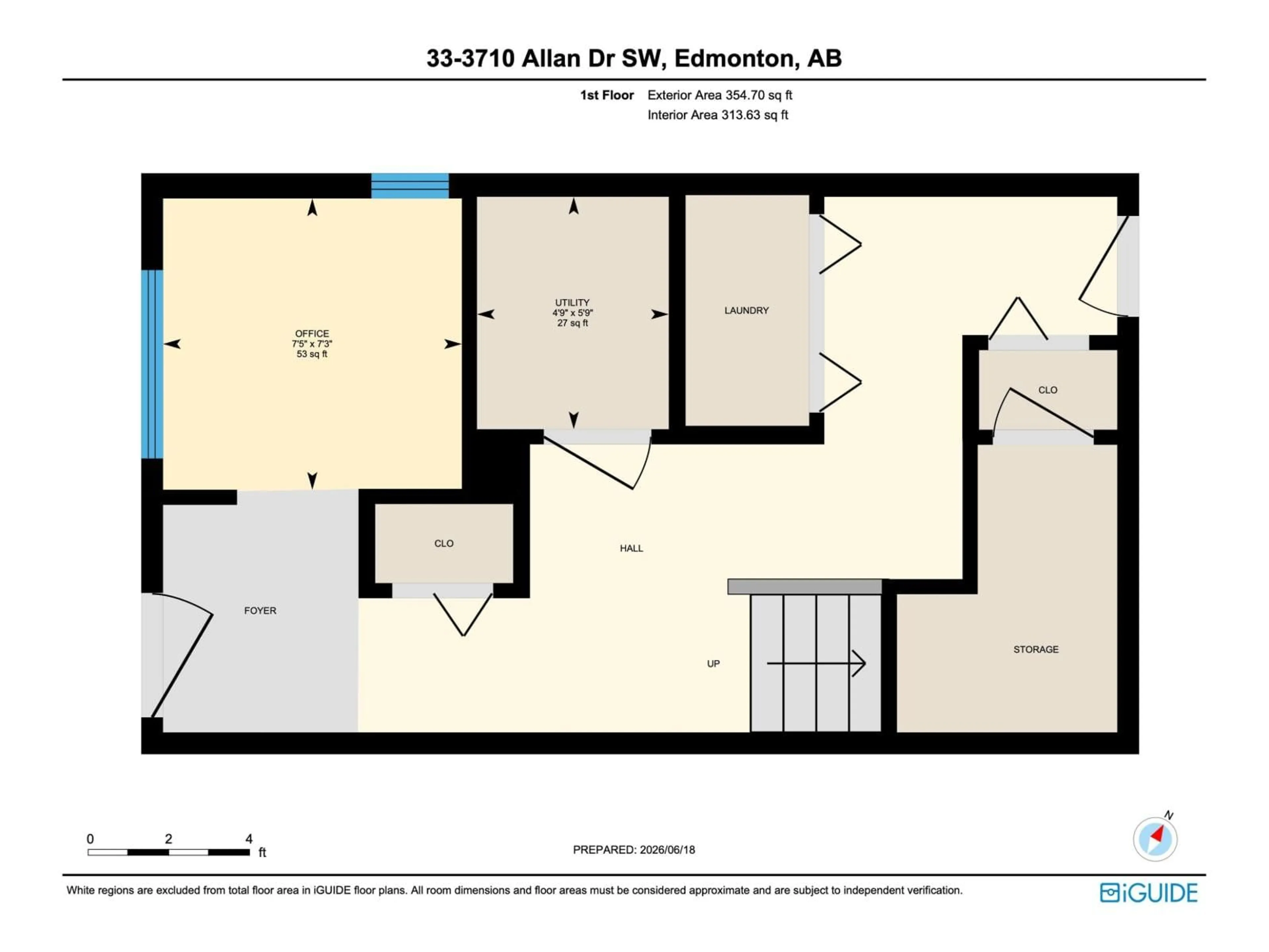 Floor plan for #33 - 3710 ALLAN DR, Edmonton Alberta T6W2C4