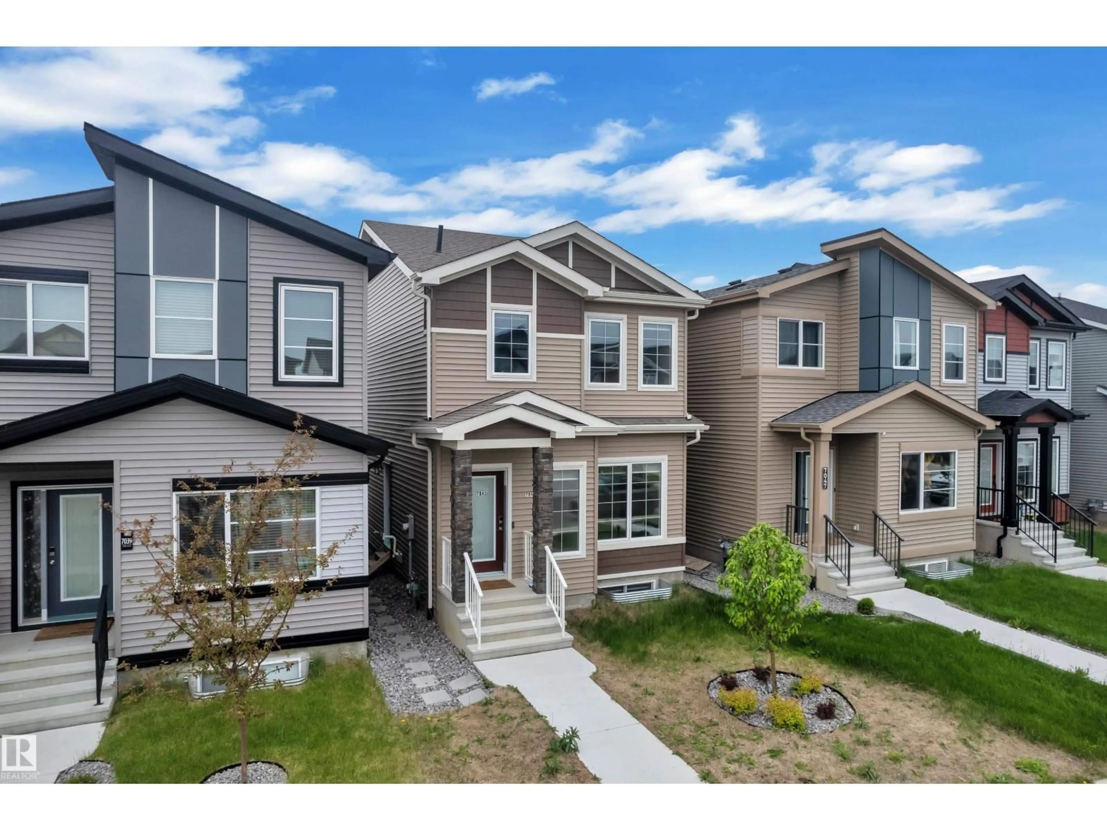 A pic from outside/outdoor area/front of a property/back of a property/a pic from drone, street for 7043 182 AV, Edmonton Alberta T5Z0V6