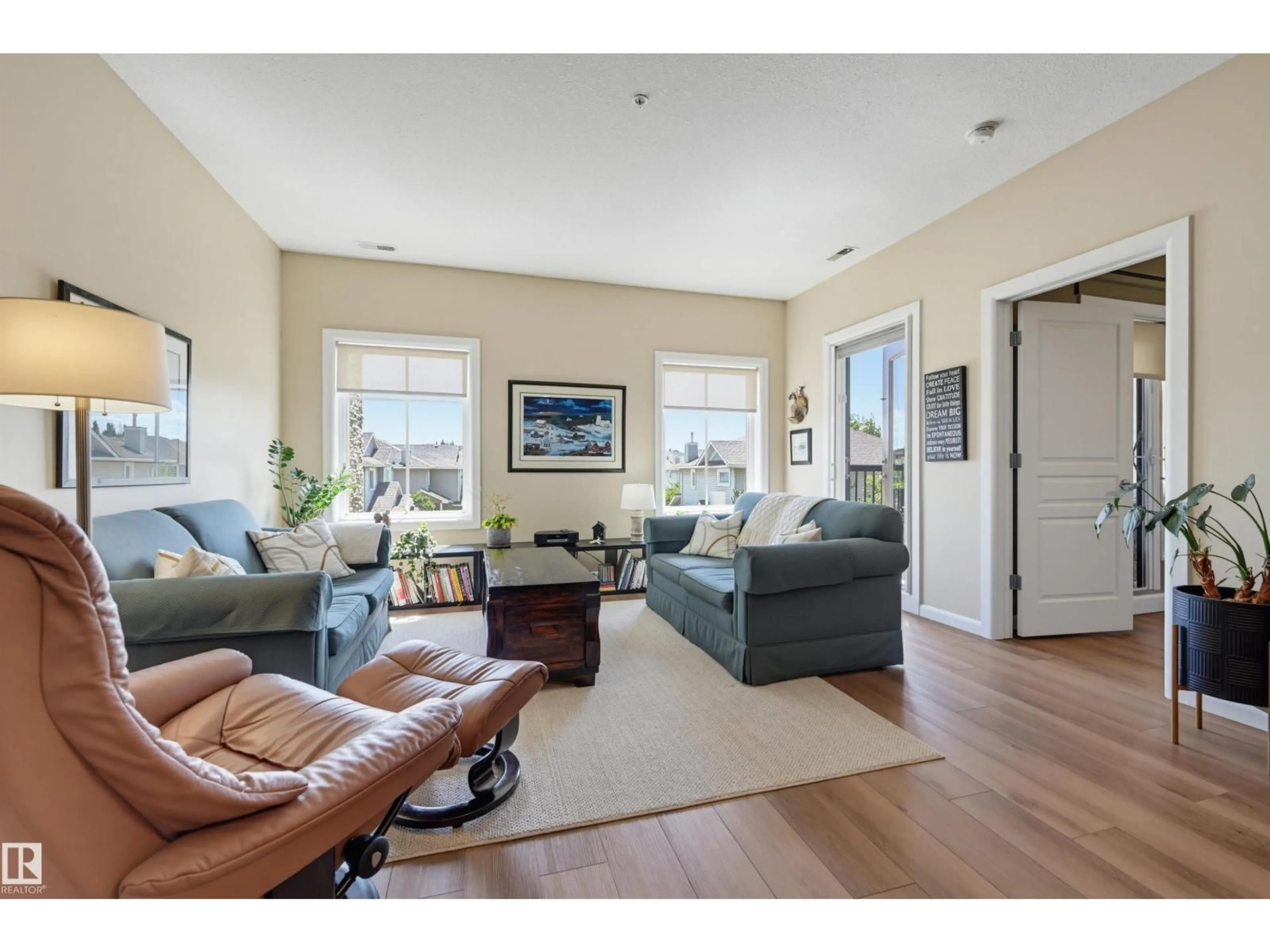 Living room with furniture, unknown for 160 - 328 MAGRATH RD, Edmonton Alberta T6R3T7