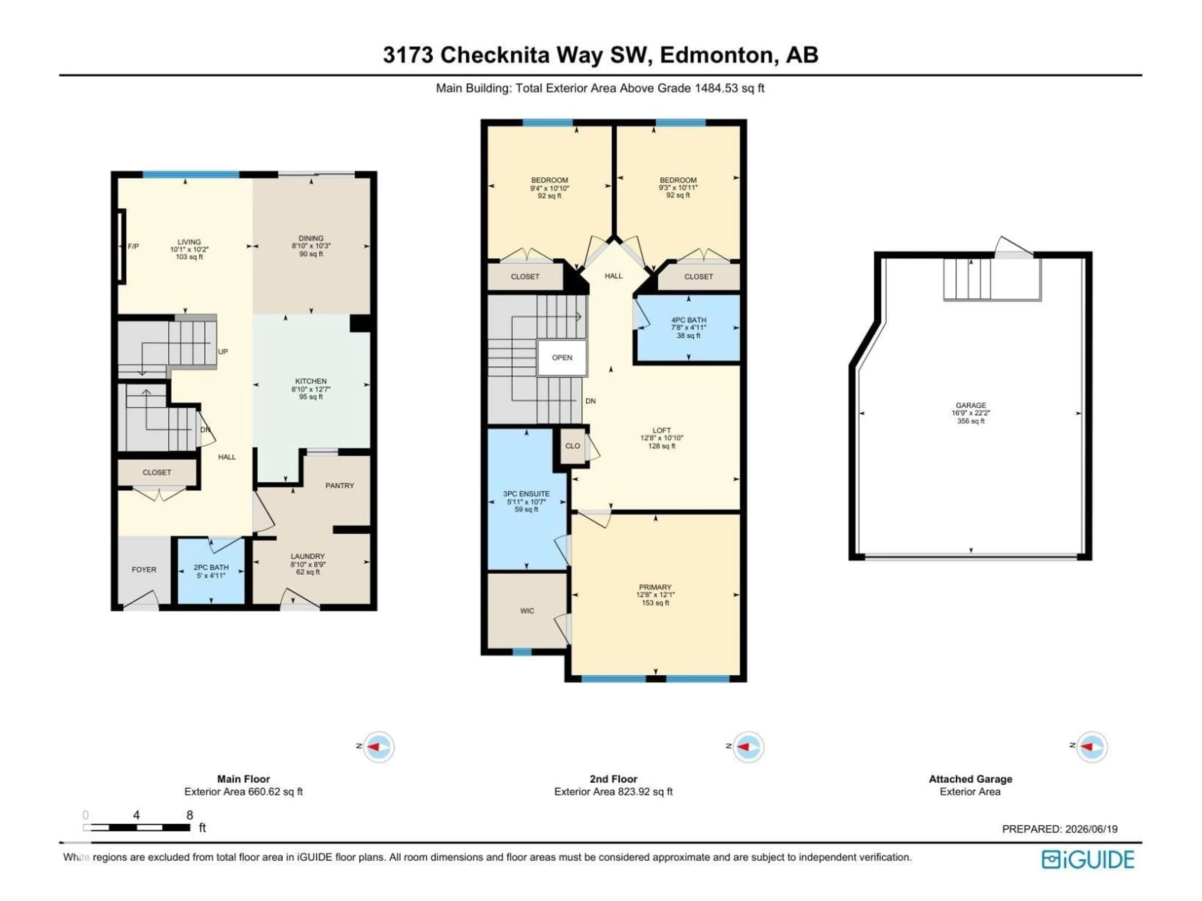 Floor plan for 3173 CHECKNITA WY, Edmonton Alberta T6W4W7