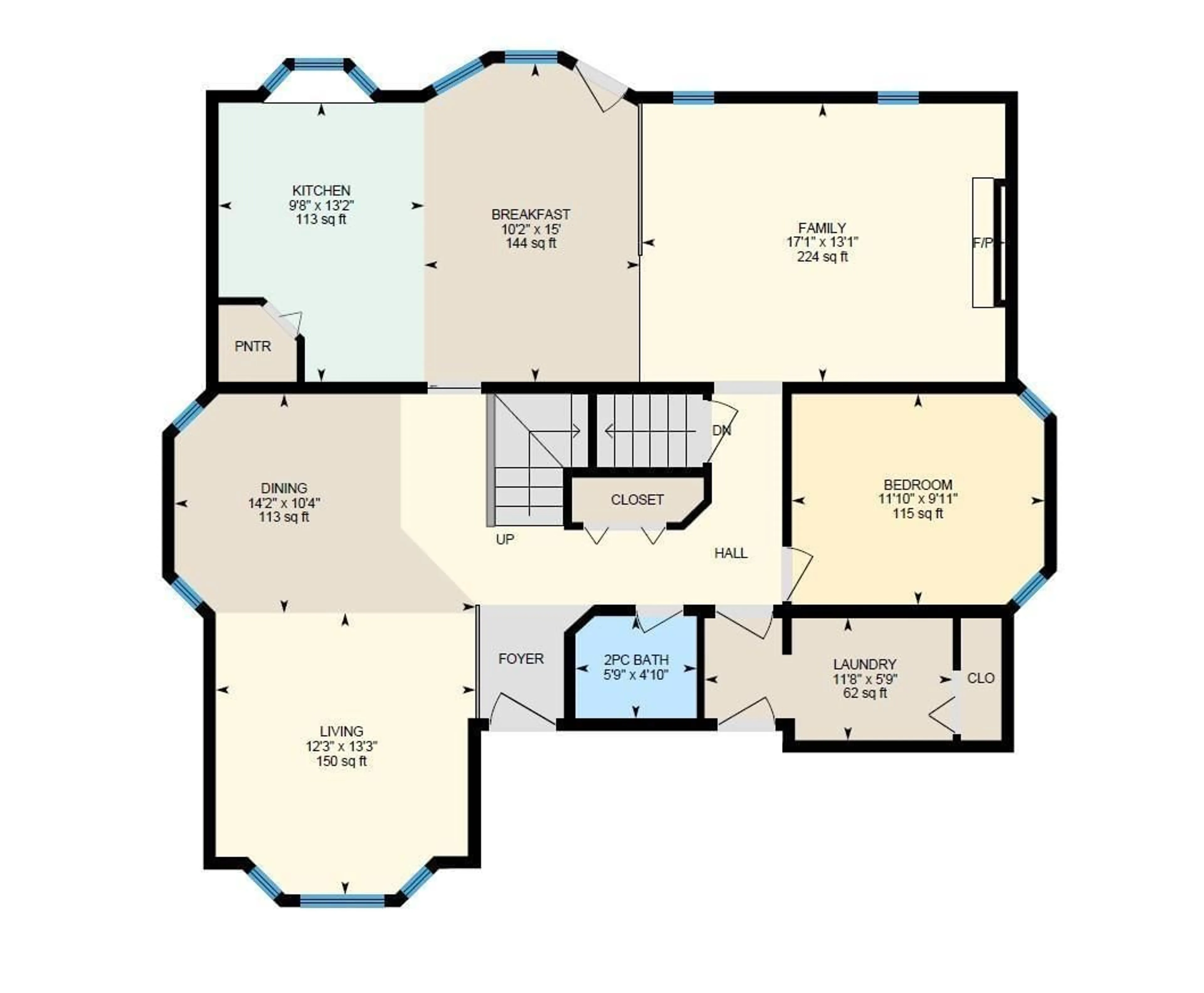 Floor plan for 15631 63 ST, Edmonton Alberta T5Y2N3