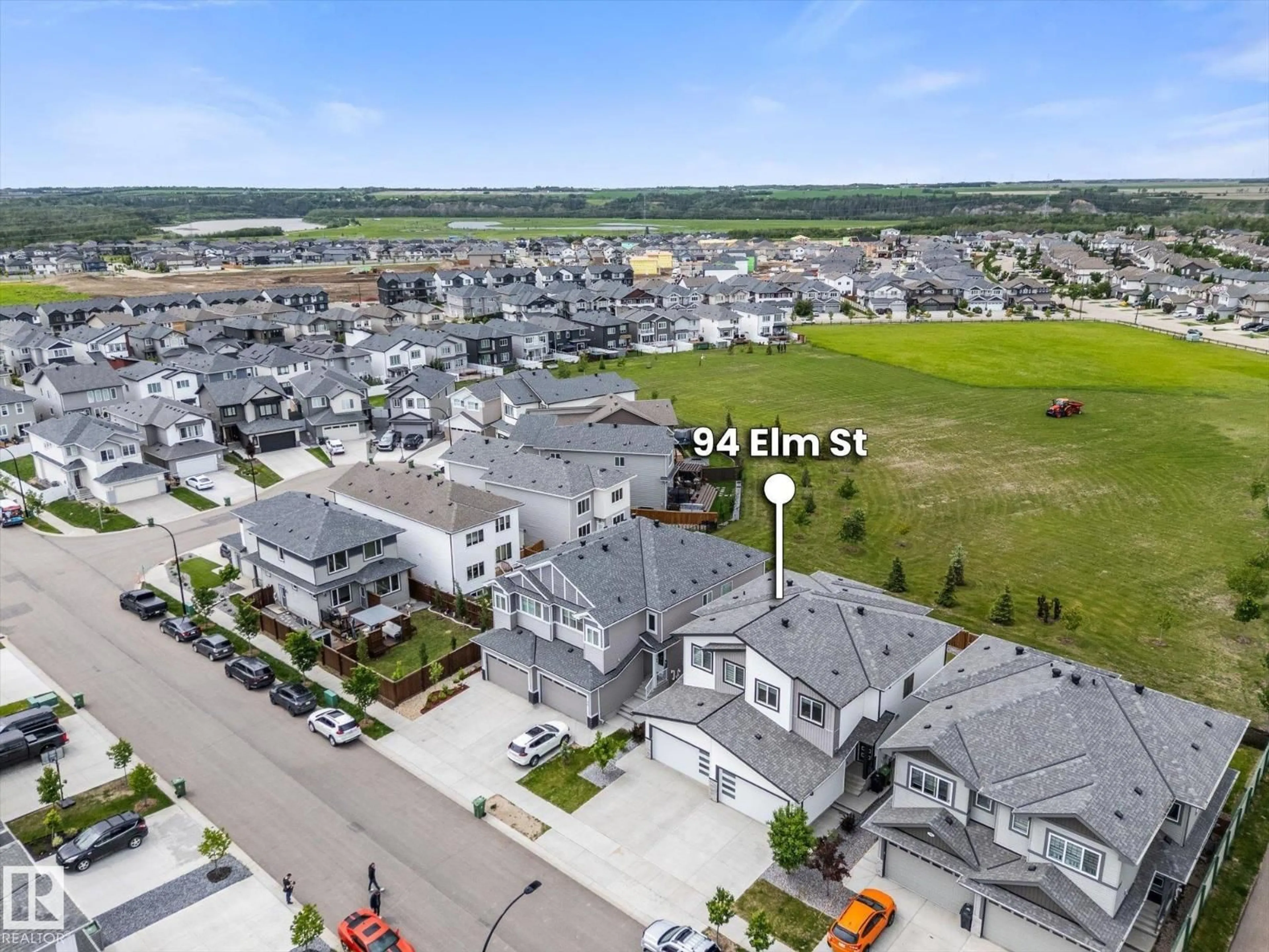A pic from outside/outdoor area/front of a property/back of a property/a pic from drone, street for 94 ELM ST, Fort Saskatchewan Alberta T8L0X8