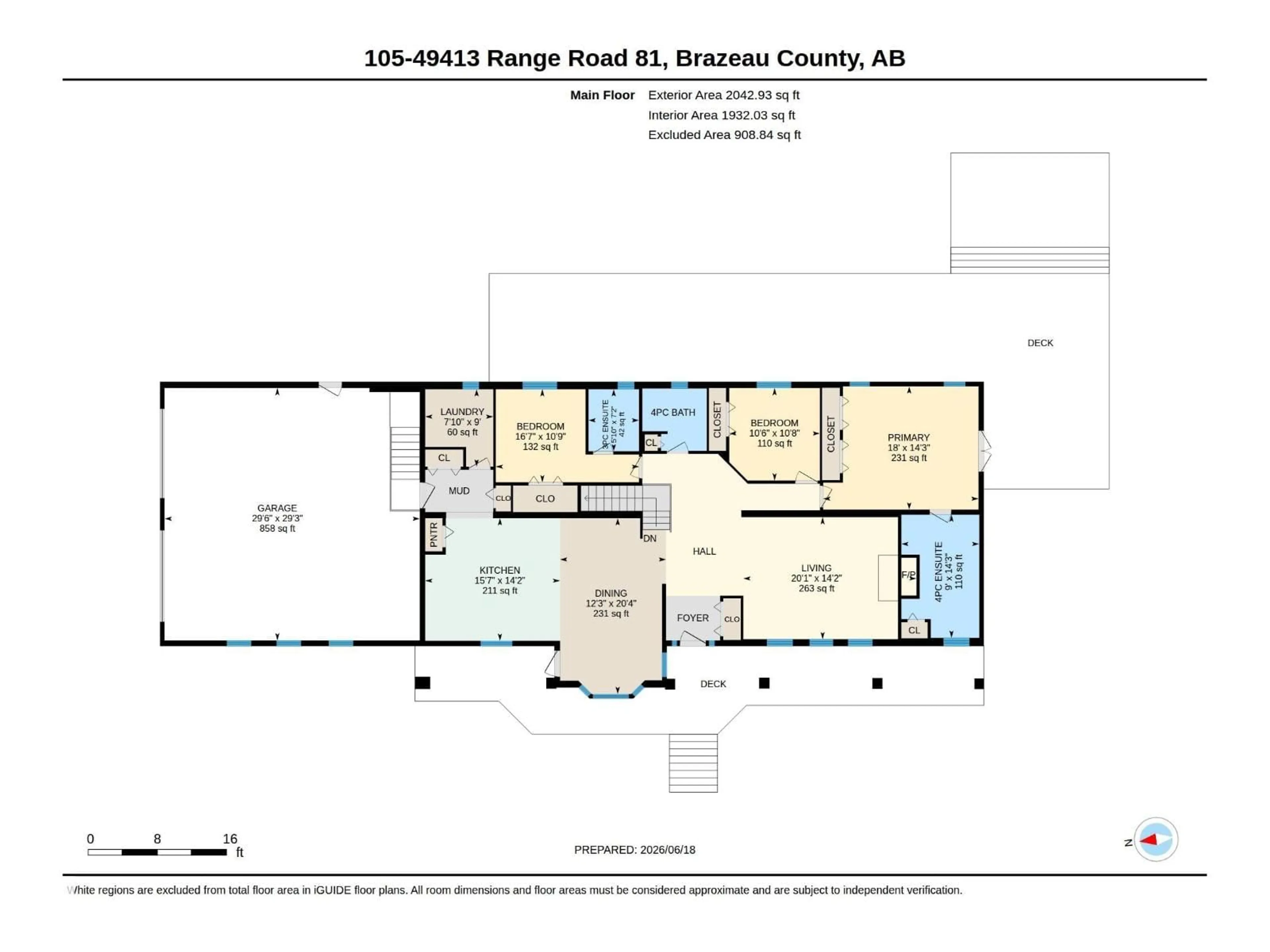Floor plan for 105 - 49413 RR 81, Rural Brazeau County Alberta T7A1S6