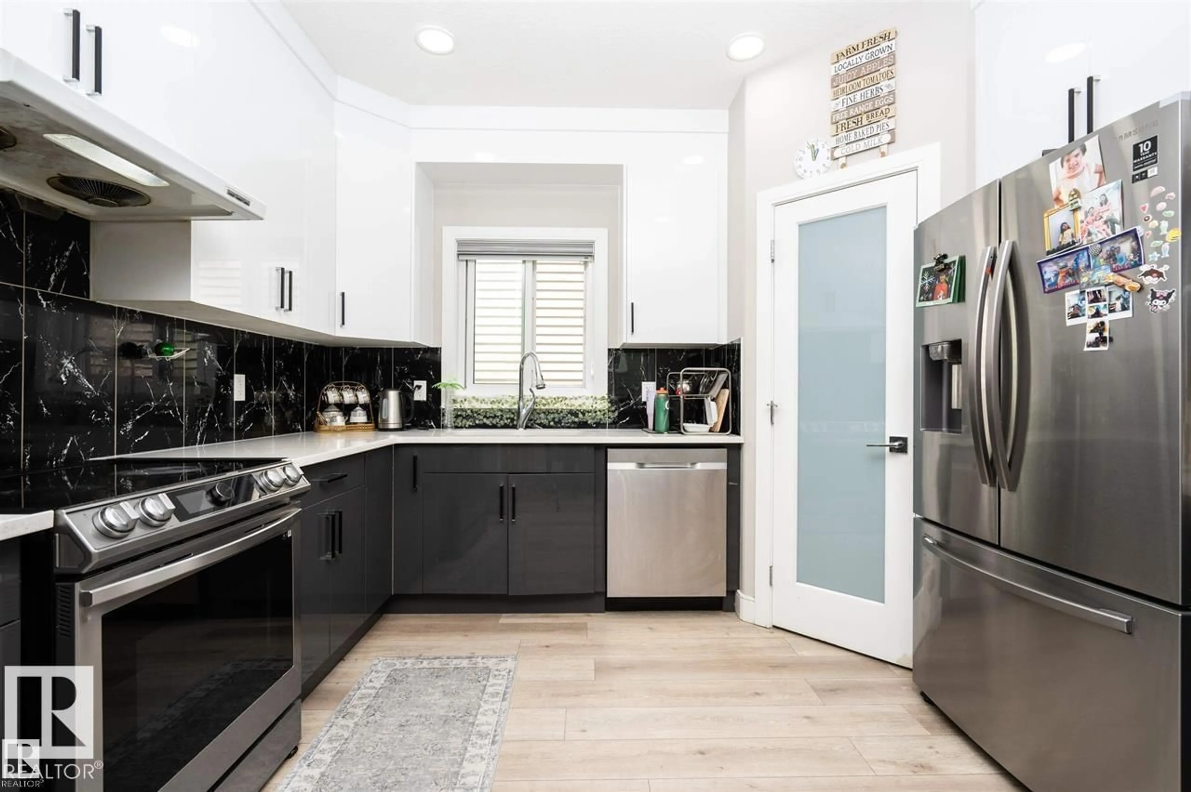 Contemporary kitchen, ceramic/tile floor for NW - 1767 26A ST, Edmonton Alberta T6T2H8