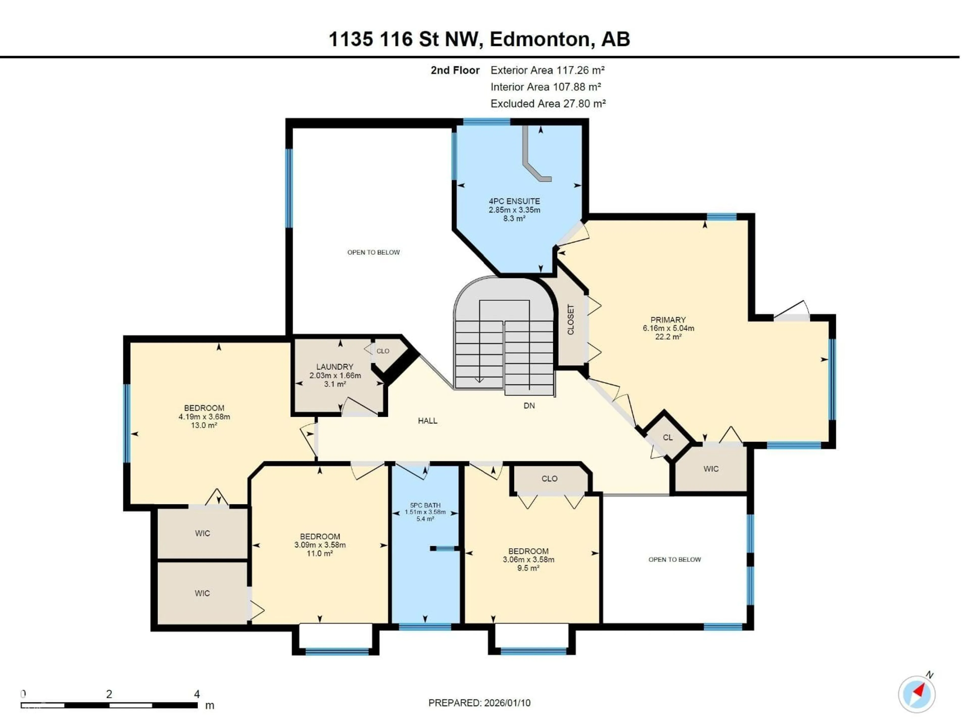 Floor plan for NW - 1135 116 ST, Edmonton Alberta T6J6X5