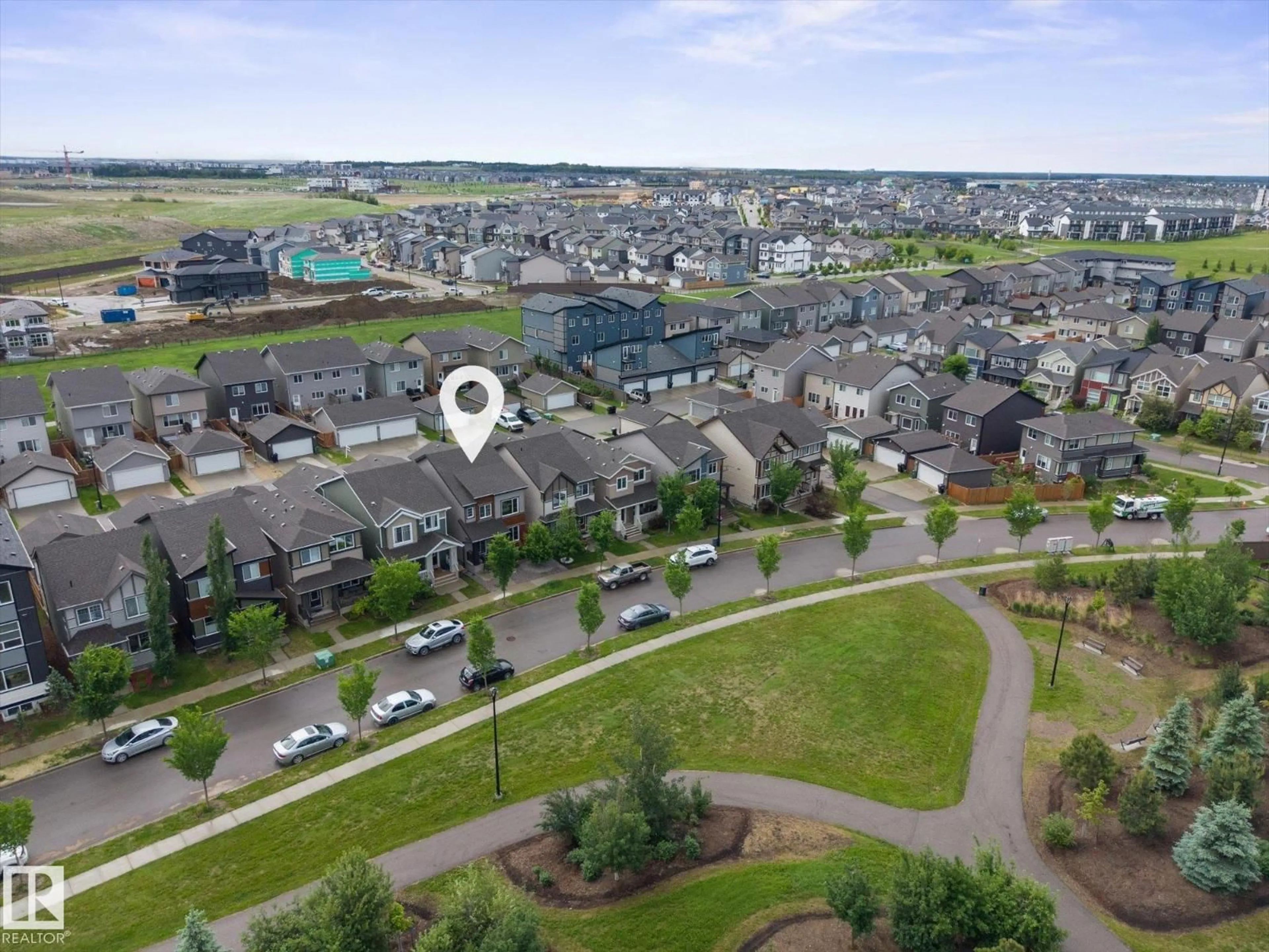 A pic from outside/outdoor area/front of a property/back of a property/a pic from drone, city buildings view from balcony for SW - 2533 PRICE WY, Edmonton Alberta T6W3V9