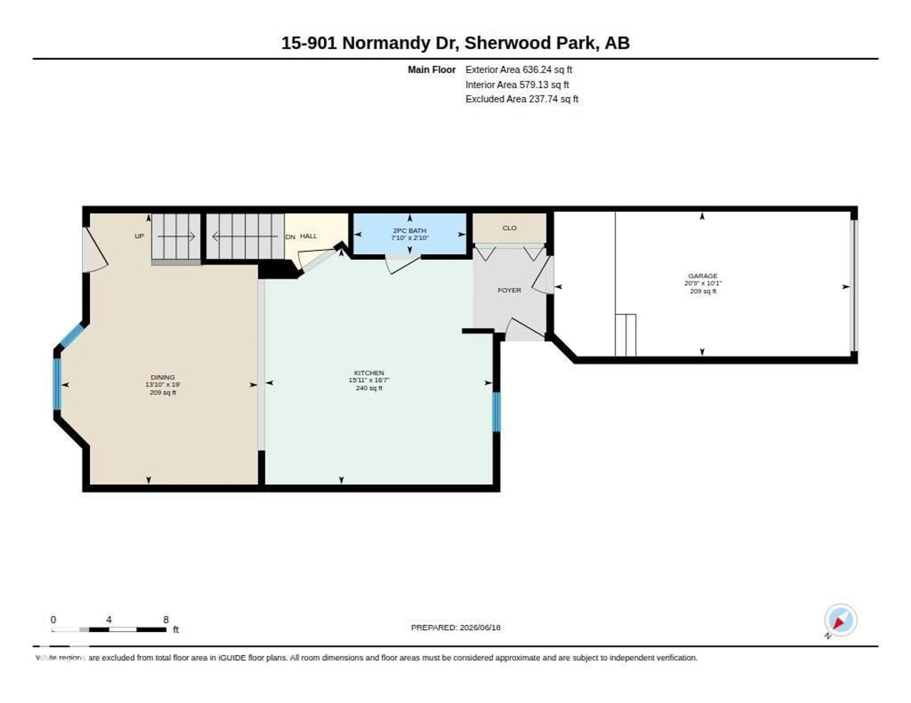 Floor plan for #15 - 901 NORMANDY DR, Sherwood Park Alberta T8A5V7