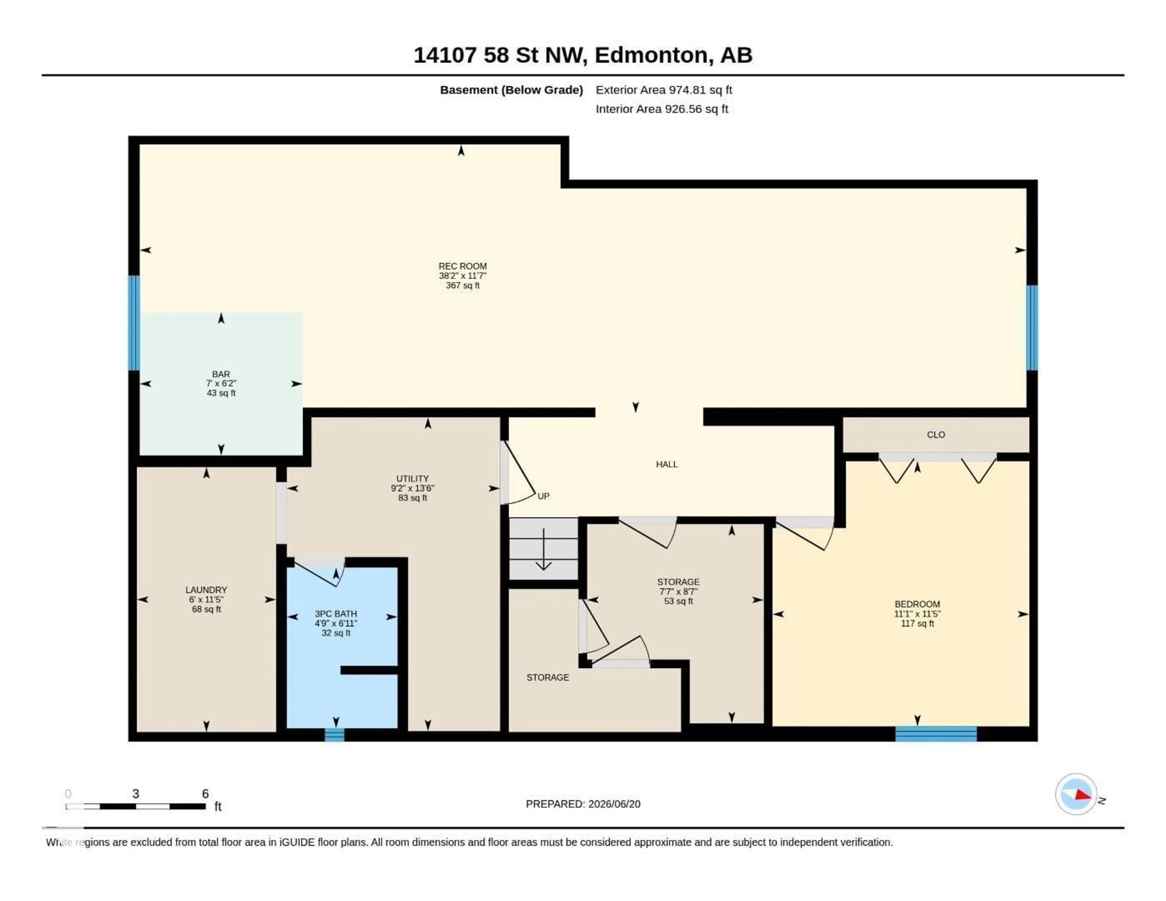 Floor plan for 14107 58 ST, Edmonton Alberta T5A1N3