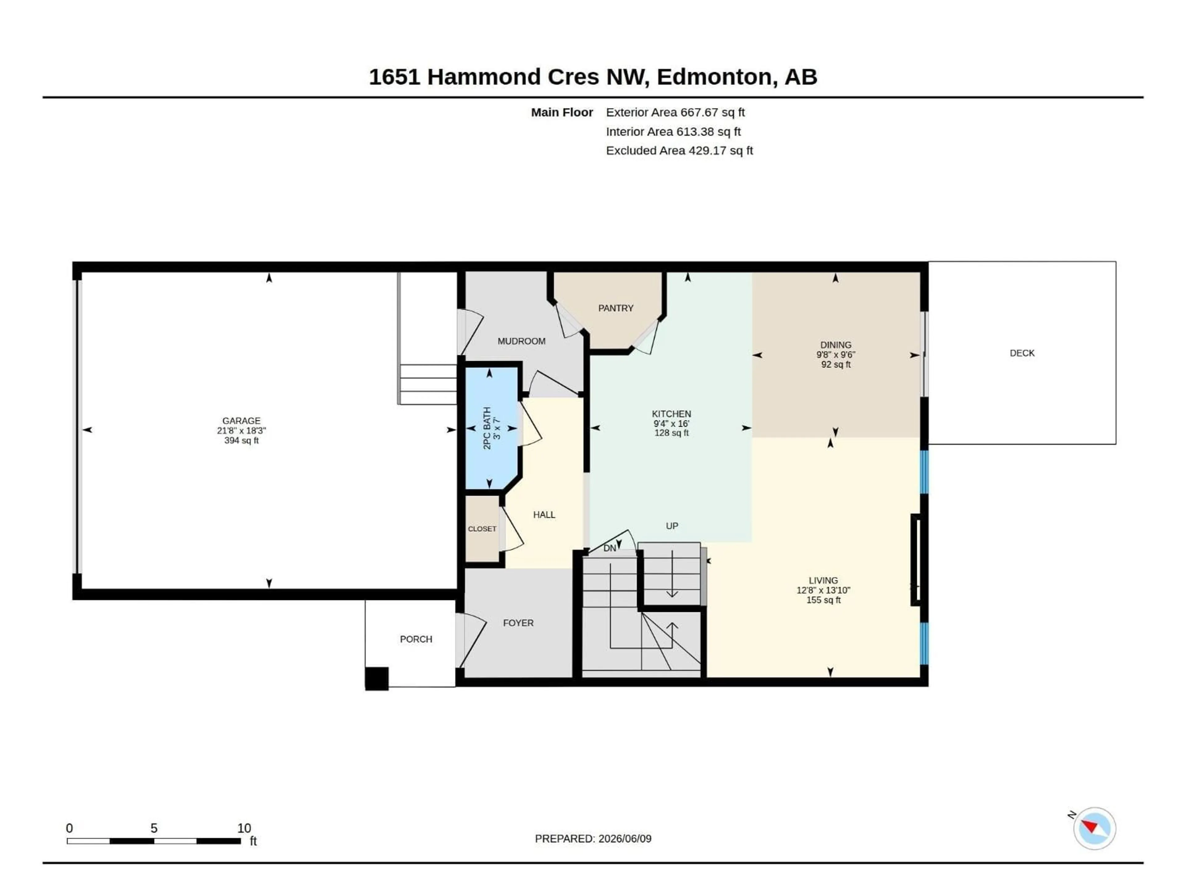 Floor plan for 1651 HAMMOND CR, Edmonton Alberta T6M0L8