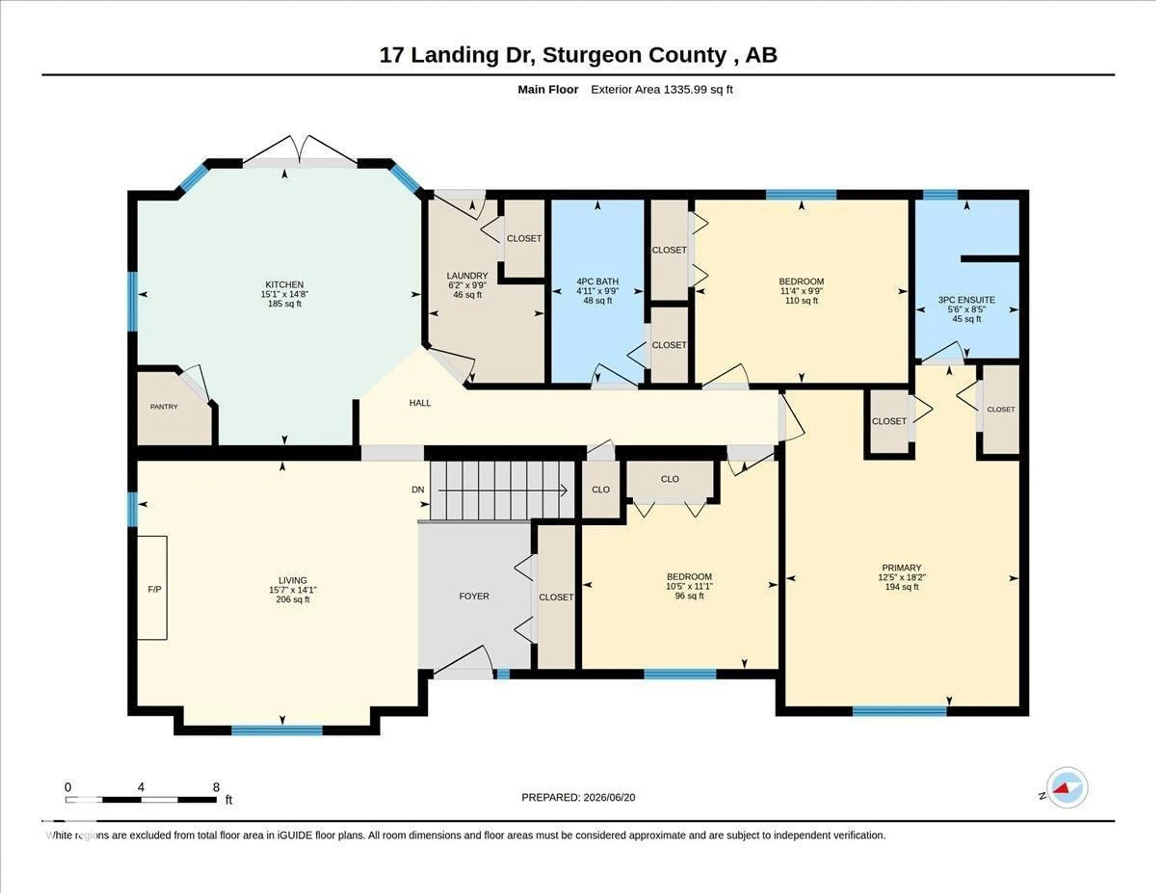 Floor plan for 23329 - 17 SH 651, Rural Sturgeon County Alberta T0A1N6